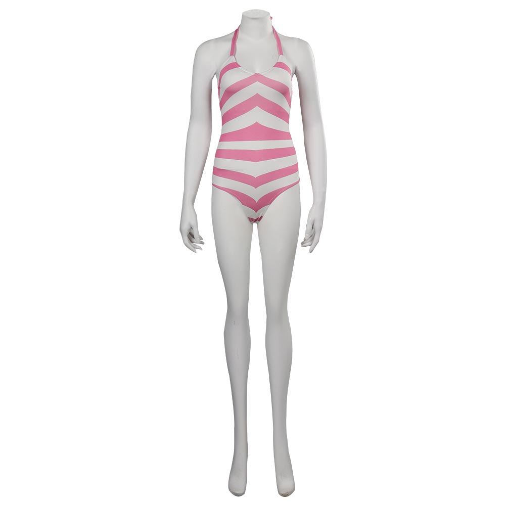 Barbie Margot Robbie Cosplay Swimsuit & Skirt Set - Women's Summer Swimwear Jumpsuit Costume for Halloween, Carnival & Pool Parties | Perfect for Cosplay Events & Beach Vacations