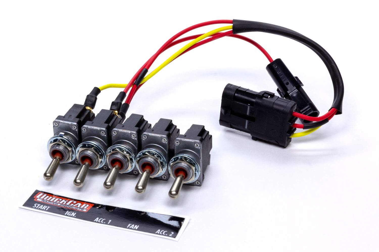 QuickCar Racing Products 5-Switch Ignition Panel - High-Performance Single Box for Drag Racing, Off-Road & Motorsports