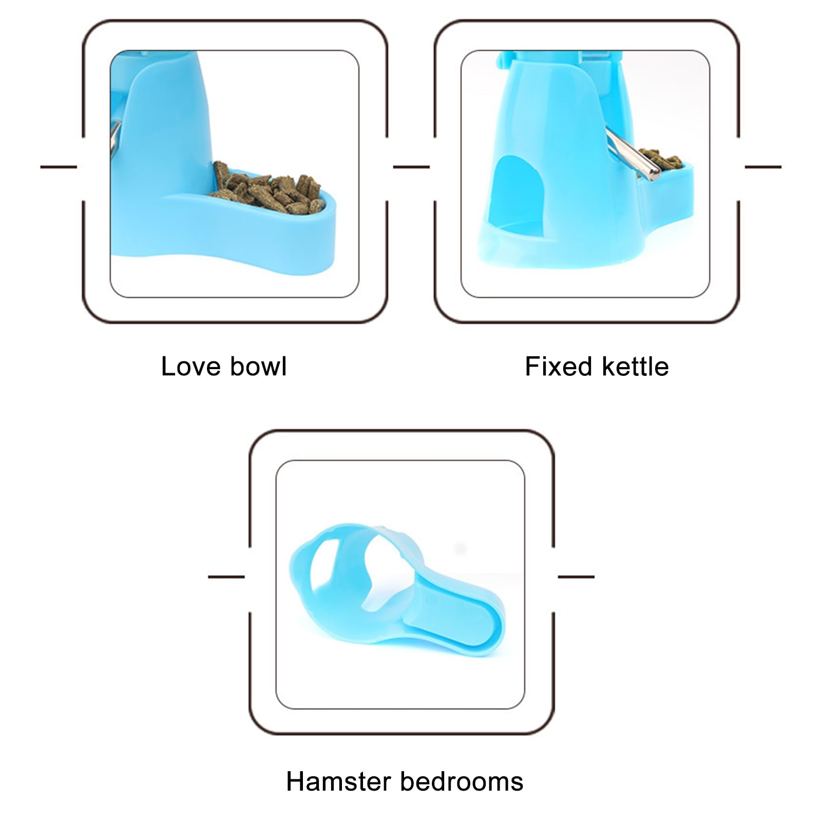 Durable Hamster Water Bottle - Leak-Proof Small Pet Water Dispenser with Feeding Rack - BPA-Free Plastic for Hamsters, Gerbils & Mice - Perfect for Cage Accessories & Small Animal Hydration Needs