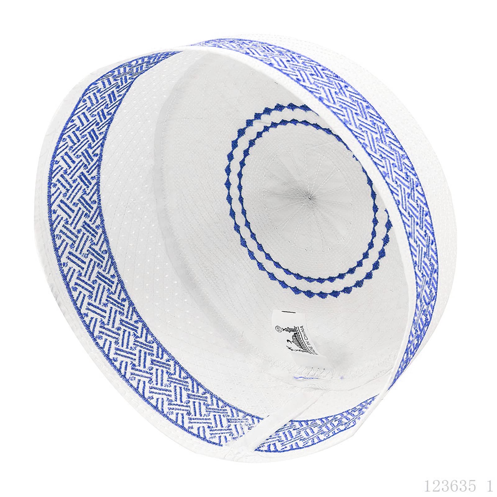 Men's Muslim Prayer Kufi Hat - Embroidered Islamic Skull Cap for Men & Boys - Traditional Takke Beanie for Salah - Perfect for Daily Prayers, Mosque Visits & Religious Ceremonies