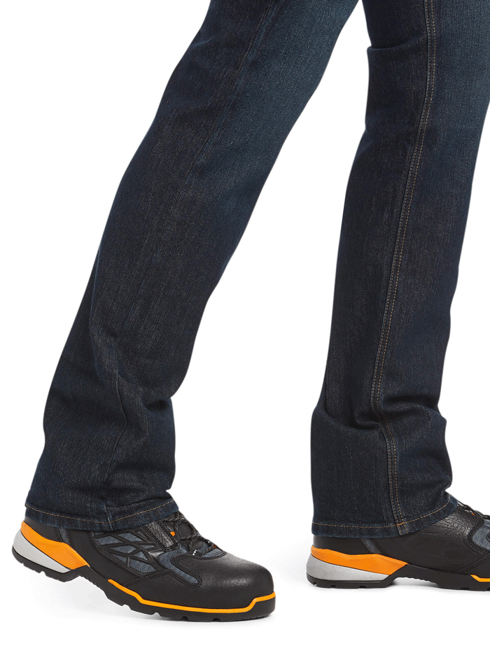 Ariat Men's Rebar M7 Slim DuraStretch Stackable Straight Leg Jeans - Blackstone Wash | Comfortable Work & Casual Denim Pants for Outdoor Activities and Everyday Wear
