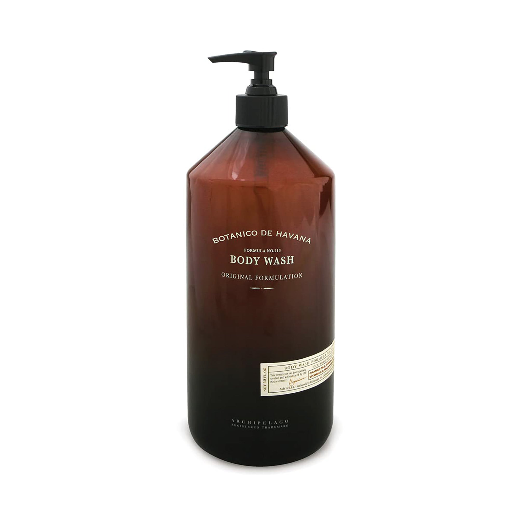 Archipelago Botanico De Havana Body Wash 30oz - Luxurious Moisturizing Shower Gel for Dry Skin, Perfect for Spa Day & Relaxing Bath Time