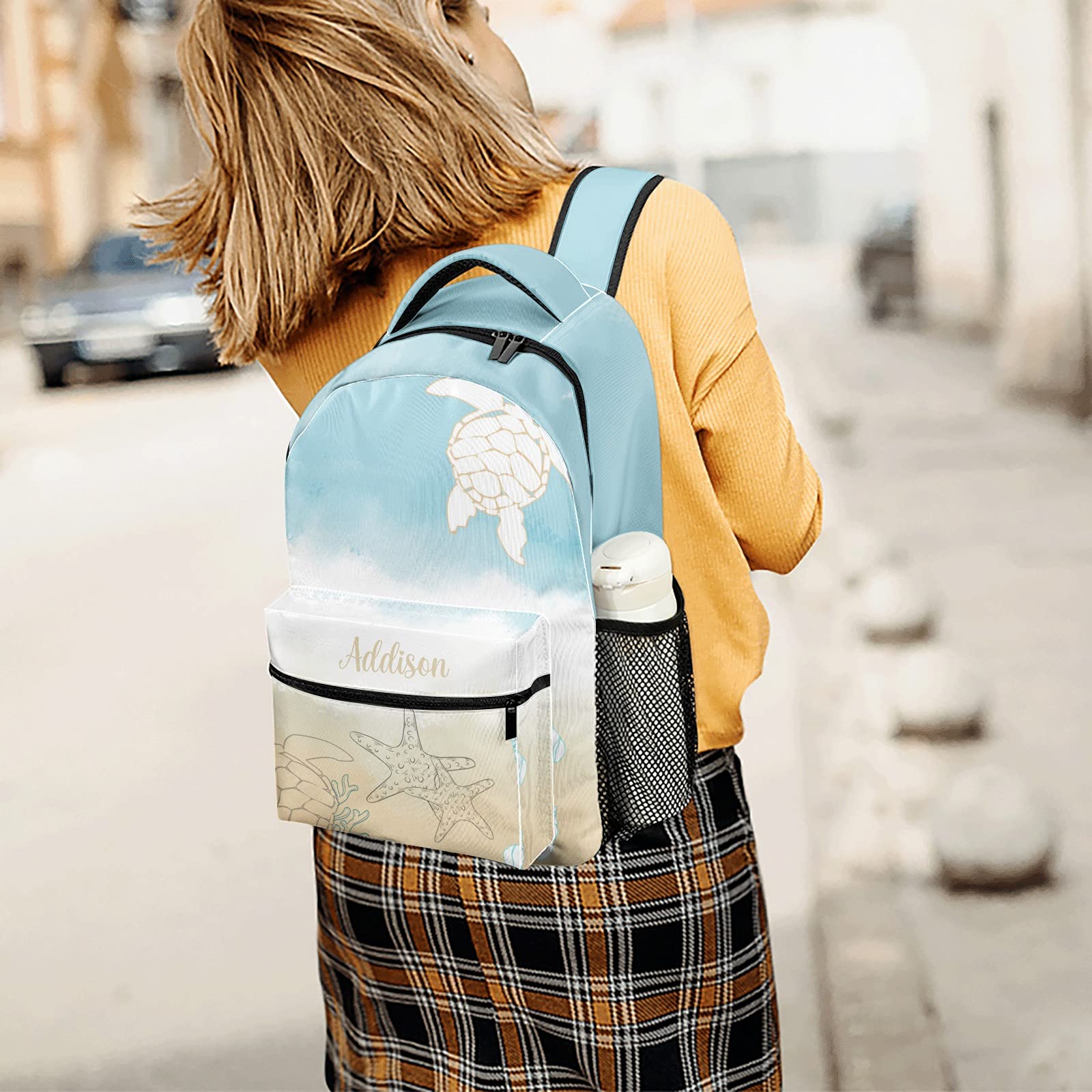 Custom Personalized Sea Turtle Backpack for Kids & Teens - School, Travel & Beach Bookbag for Boys & Girls - Perfect for School, Outings & Beach Trips