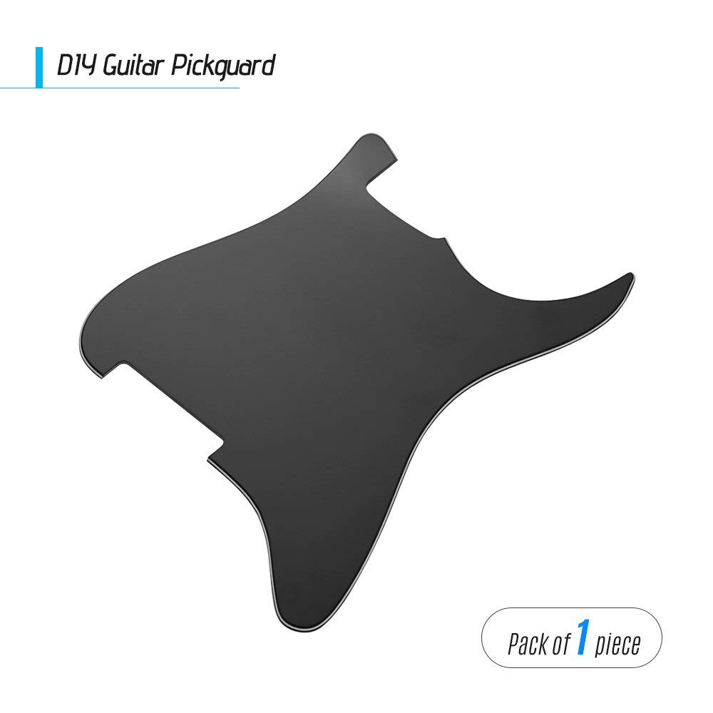 3-Ply Guitar Pickguard for American ST Electric Guitars - DIY Custom Guard Plate in Black | White Pearl & Black Options | Perfect for Replacement & Custom Builds