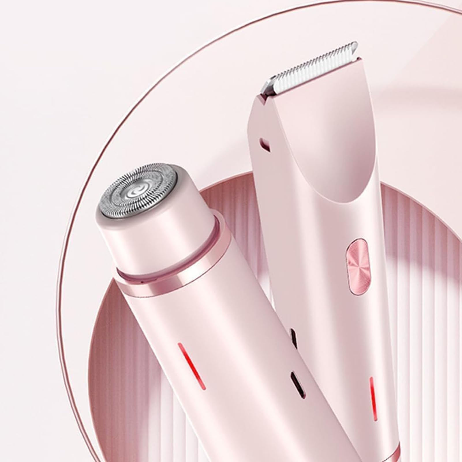 Whimsyard 2-in-1 Electric Shaver & Trimmer for Women - Painless Hair Removal, Cordless Rechargeable Lady Shaver, Waterproof Bikini & Body Hair Trimmer (Blue) | Perfect for Travel, Gym & Sensitive Skin Care
