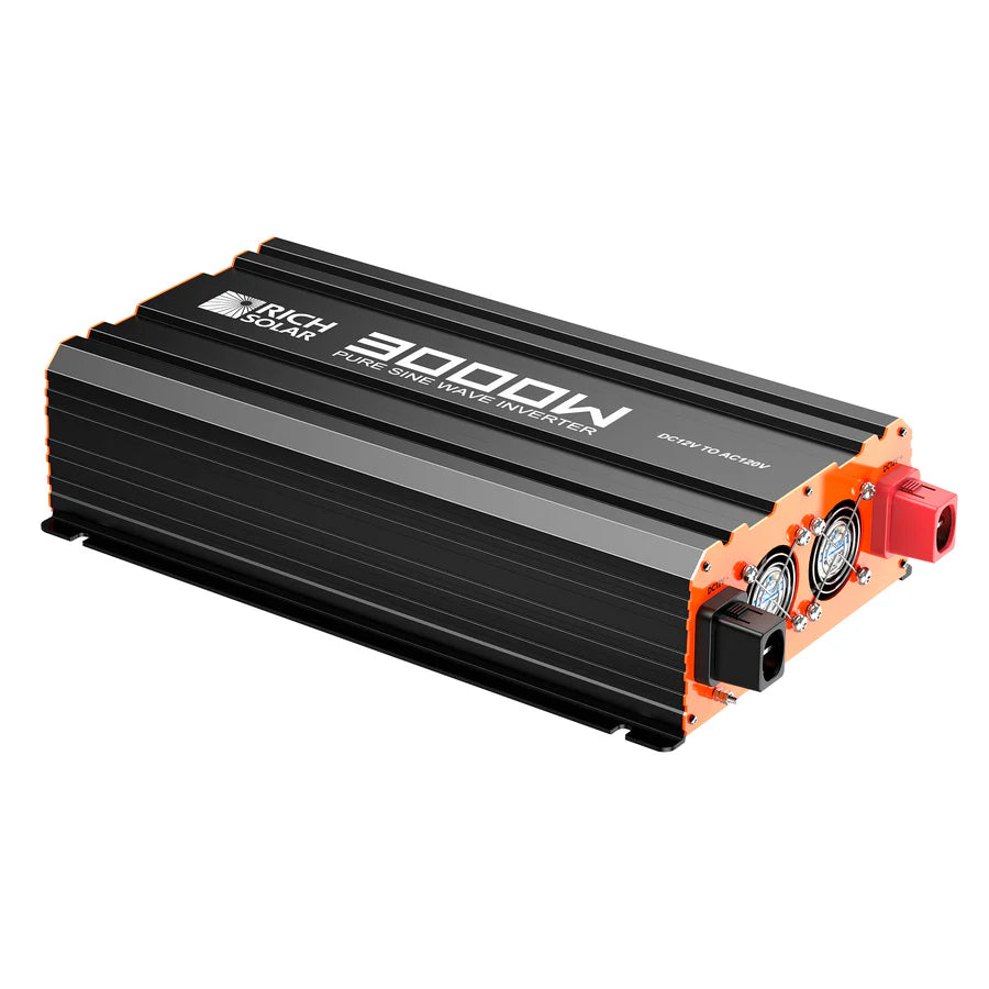 NOVA PURE 3K 3000W 12V Pure Sine Wave Power Inverter | 3000 Watt 12 Volt Industrial Grade Off Grid Inverter for RV, Truck, Boat, Van, Camper | Reliable Backup Power for Camping, Road Trips & Emergency Use | High Efficiency Energy Conversion