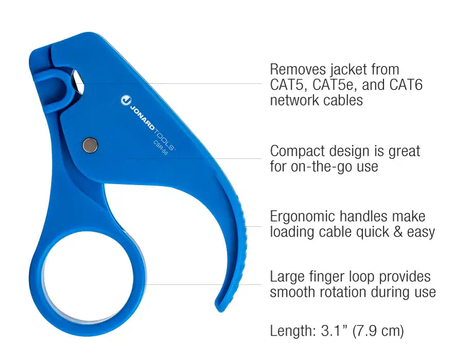Professional CSR 56 CAT/TP Cable Stripper - High Precision Wire Stripping Tool for Ethernet & Network Cables - Perfect for Electricians, IT Technicians & DIY Network Installations
