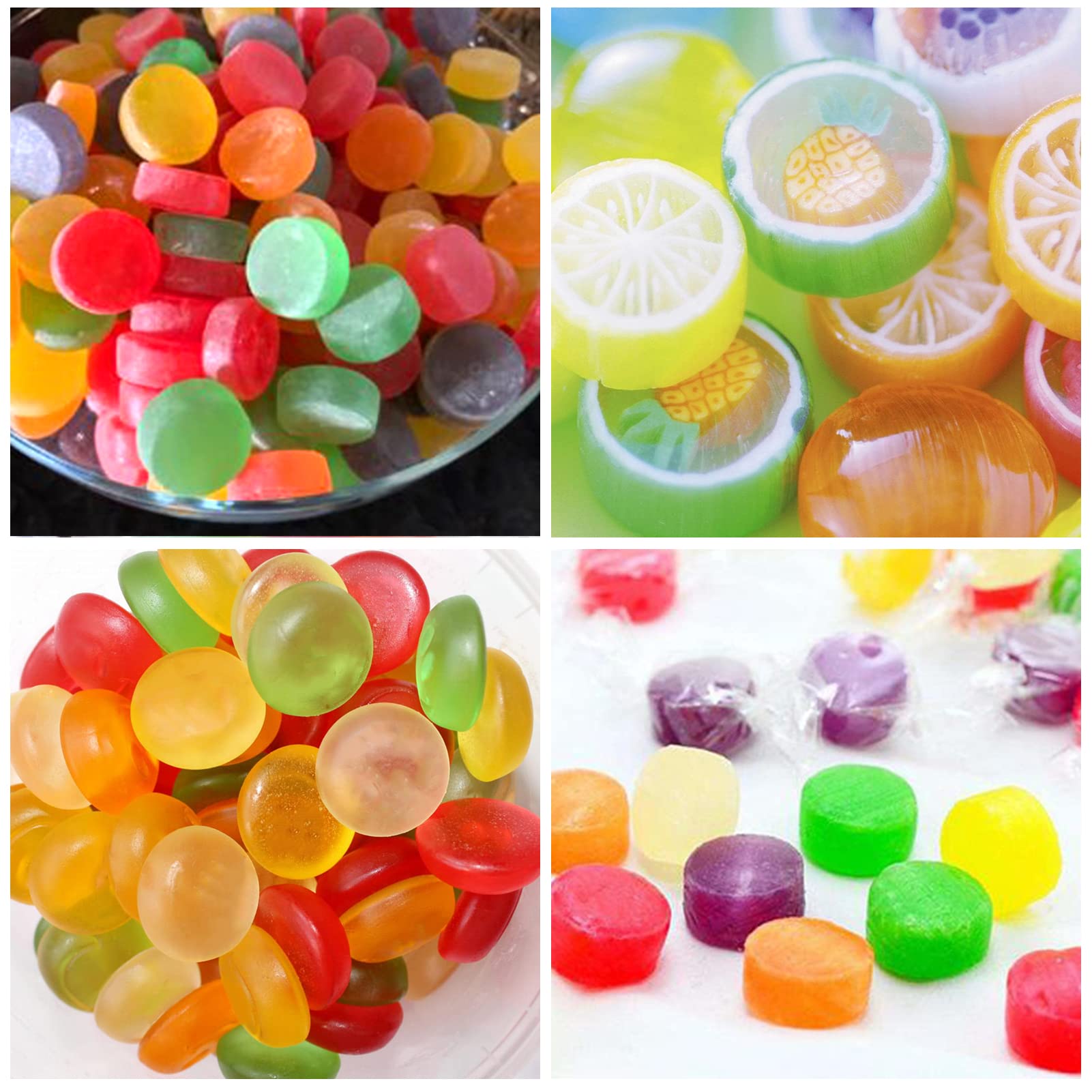 4-Pack Silicone Candy Molds for Gummy, Chocolate & Truffles - Baking & Party Treats