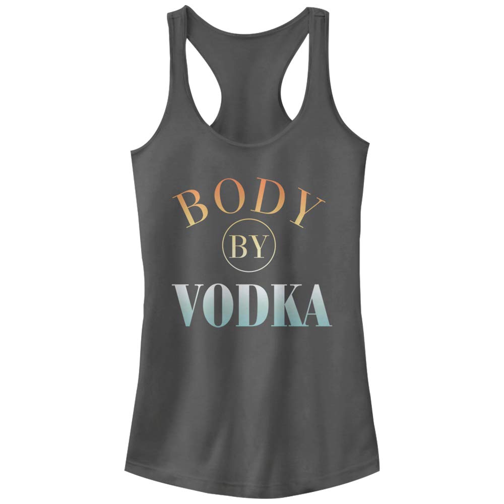 Junior's Chin UP Body by Vodka Racerback Tank Top - Women's Slim Fit Workout Top for Yoga, Gym & Summer Fashion