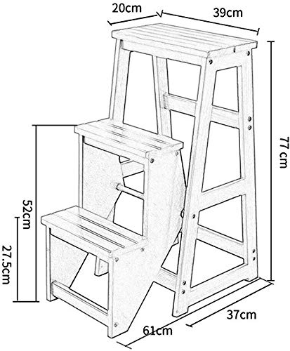 Foldable Step Stools for Kitchen, Living Room & Library - Multifunctional Flower Stand, Ladder Chair & Step Stool for Home Decor & Storage