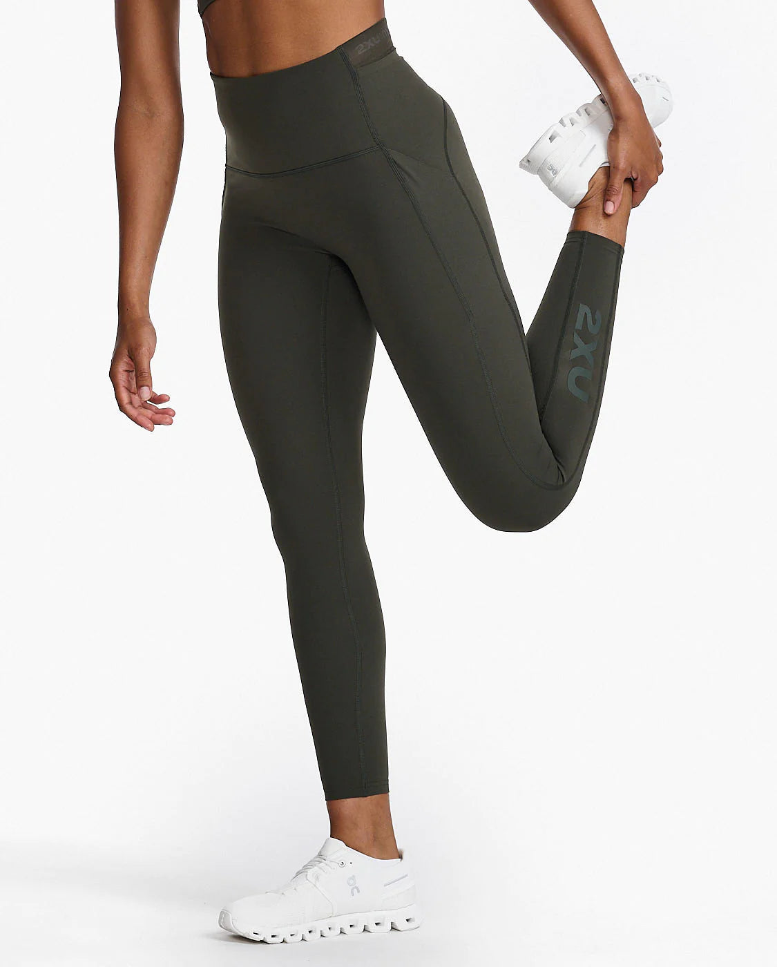 Form Stash Hi Rise Tight 2.0 - High Waist Yoga Pants for Women with Pockets | Flint Gray | Perfect for Workouts, Running & Lounge Wear