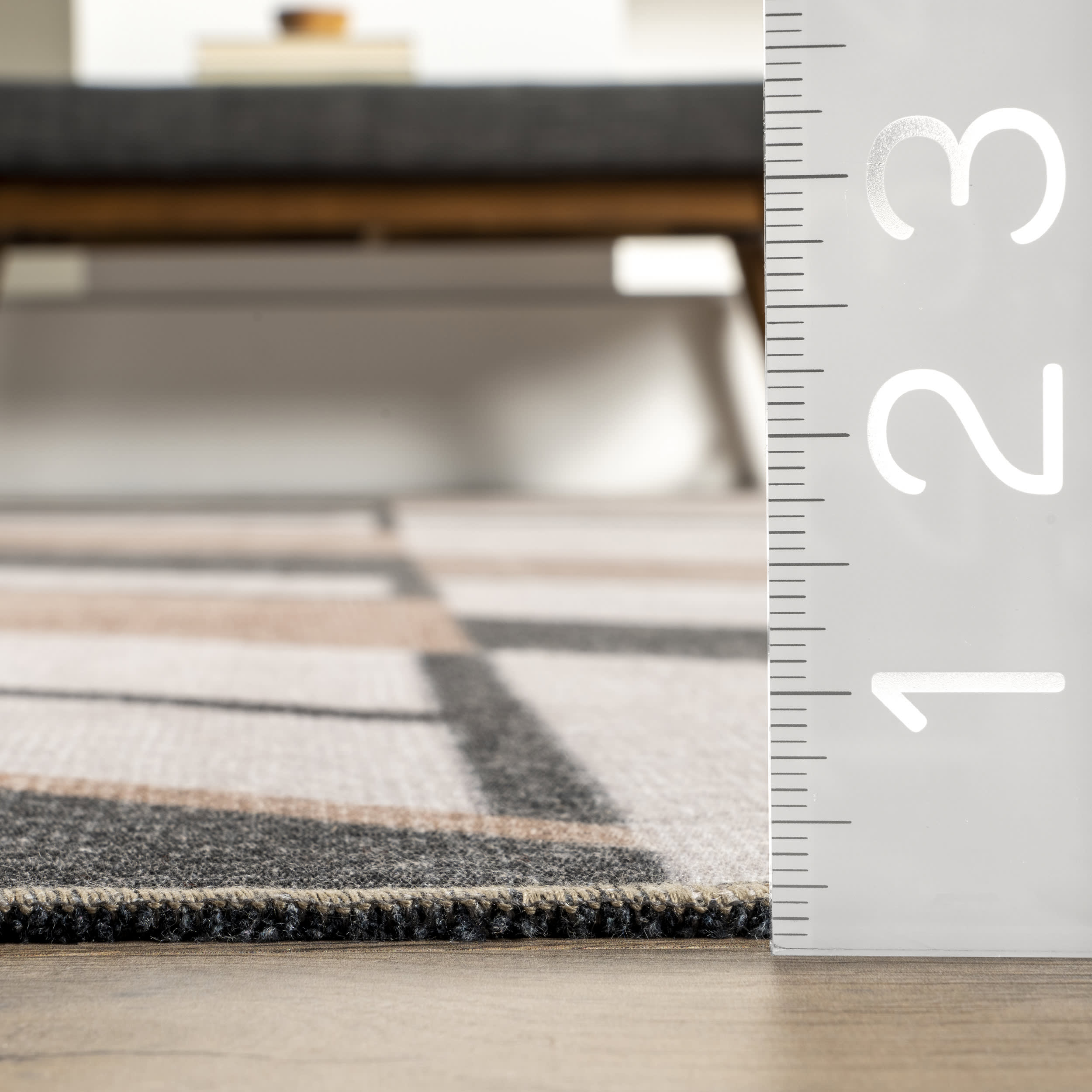 Premium Fawn Washable Traverse Rug - Soft Beige Area Rug for Living Room, Bedroom & Office - Easy to Clean, Stain Resistant Home Decor