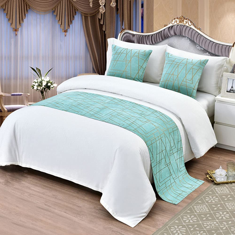 Luxury Satin Bed Runner Scarf - No Fading Hotel Style Bed Throw for Twin/Queen/King Size Beds - Modern Bedspread Protection & Decorative Accent for Master Bedroom, Guest Room & Wedding Decor