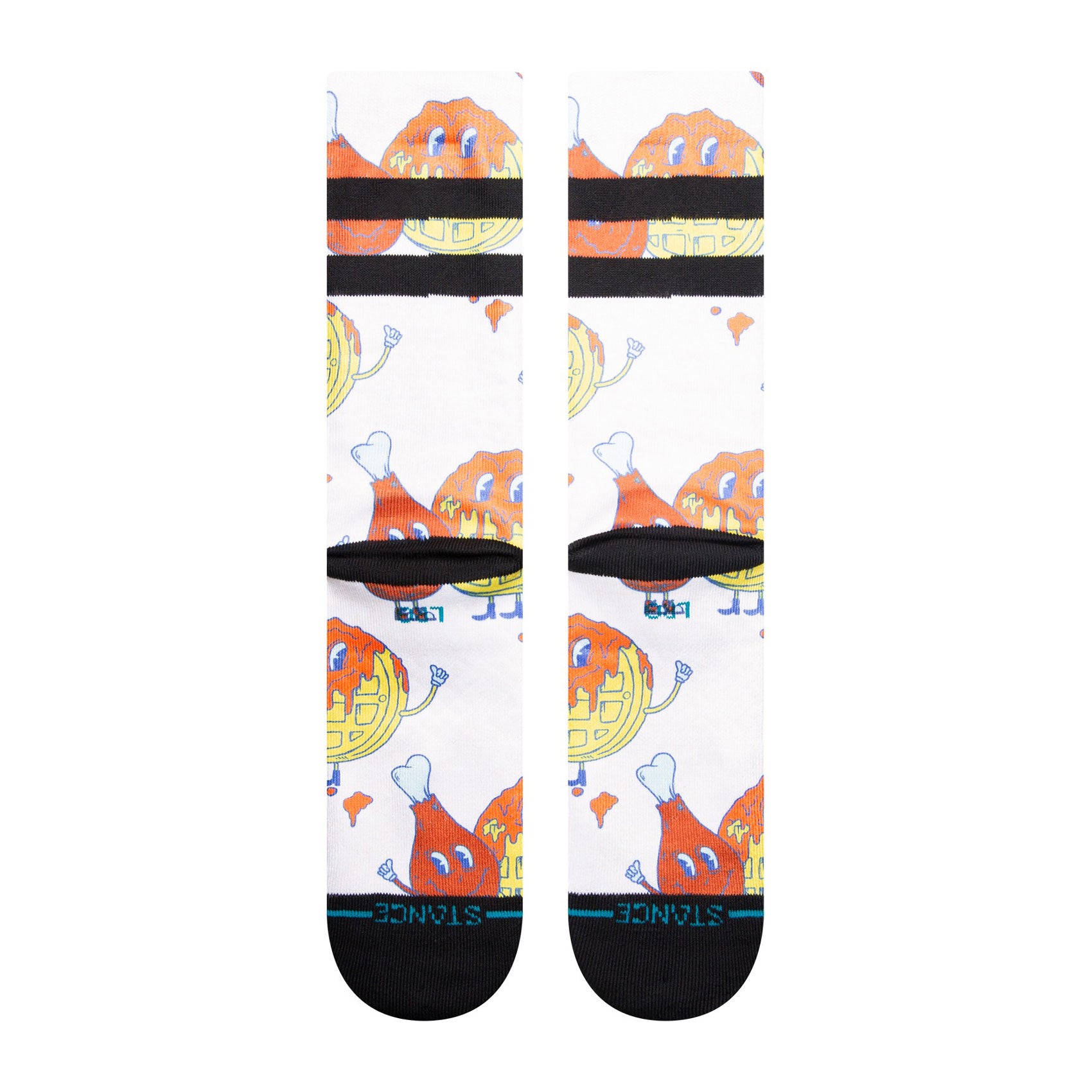Premium Cotton Adult Crew Socks - Soft & Comfortable White Chicken Print Socks for Men & Women - Perfect for Casual Wear, Work & Everyday Use