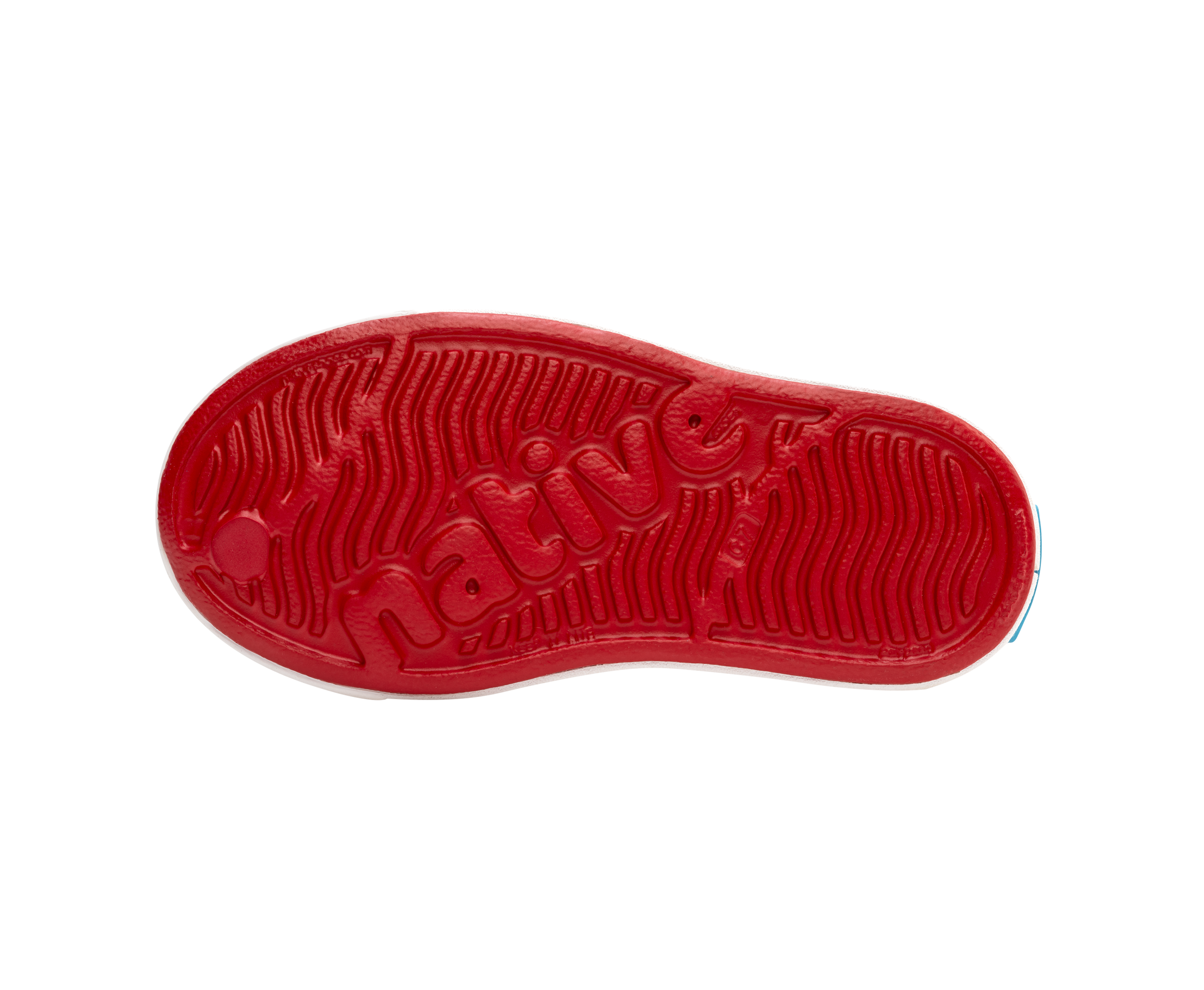 Native Shoes Jefferson Kids' Sneakers - Ruby Red/Shell White - Lightweight & Comfortable for School, Play & Everyday Wear