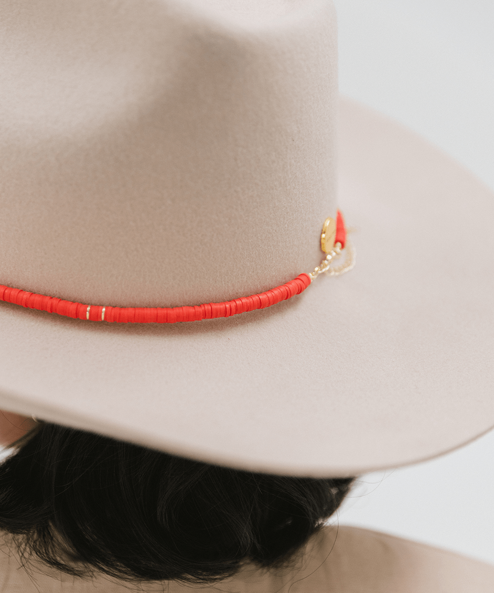 Handmade Beaded Clay Hat Band for Cowboy Hats - Western Style Accessory for Rodeo, Music Festivals & Outdoor Events