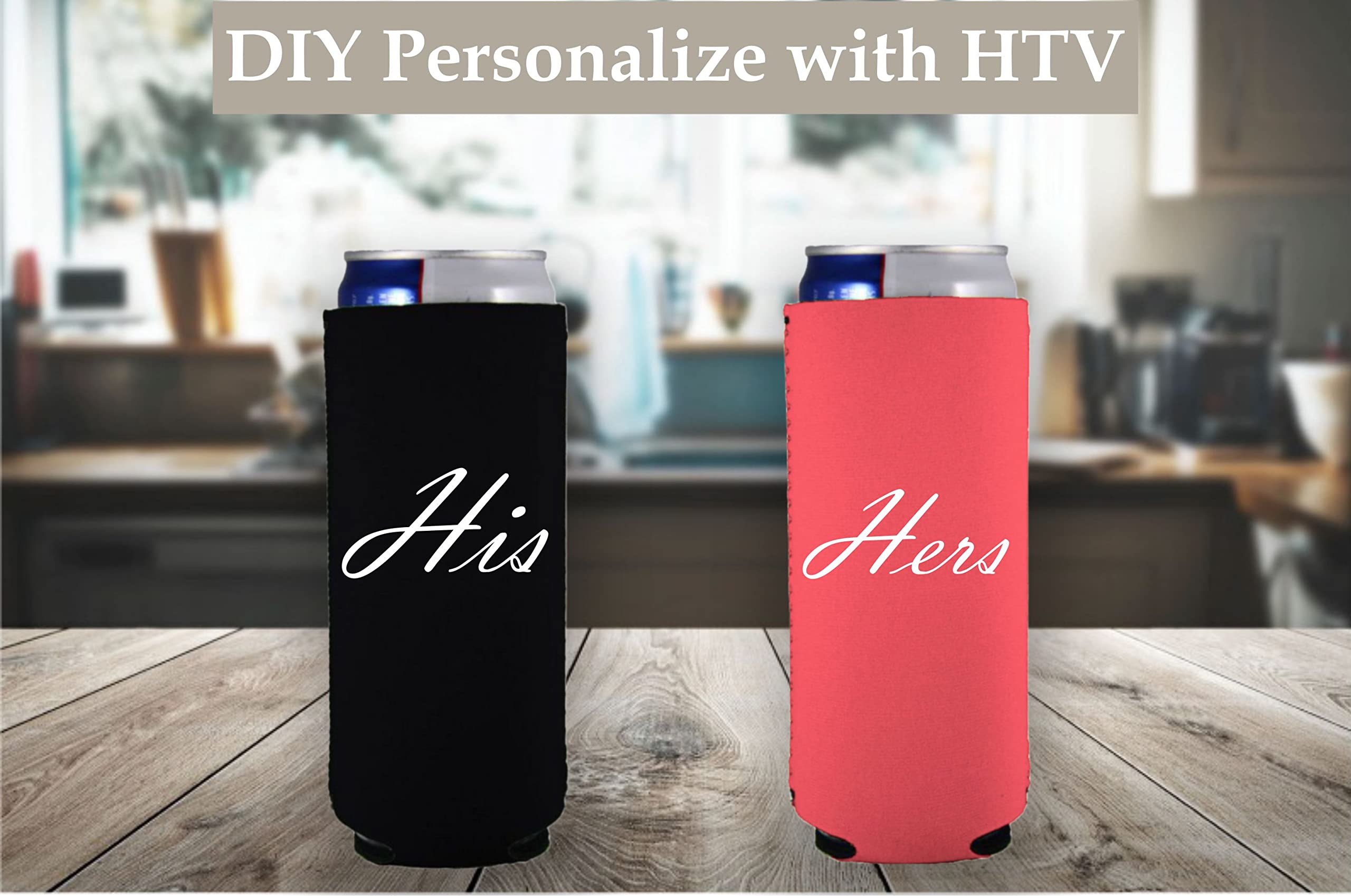 Blank Magnetic Slim Can Cooler - Insulated Beverage Sleeve for Beer & Soda Cans (Red, 1-Pack) - Perfect for BBQs, Pool Parties & Outdoor Events