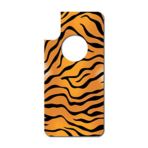 Orange Black White Tiger Skin Print