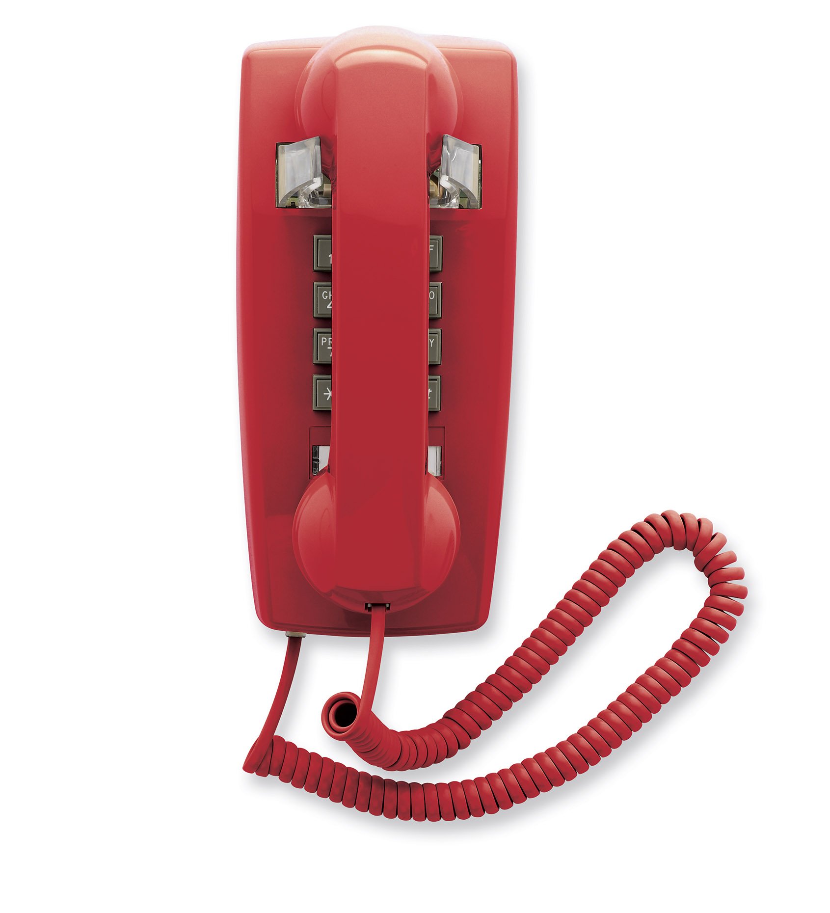 Vintage 2554 Style Wall Mount Telephone - Retro Red Corded Phone for Home, Office & Decoration | Perfect for Classic Interiors, Themed Rooms & Nostalgic Gifts