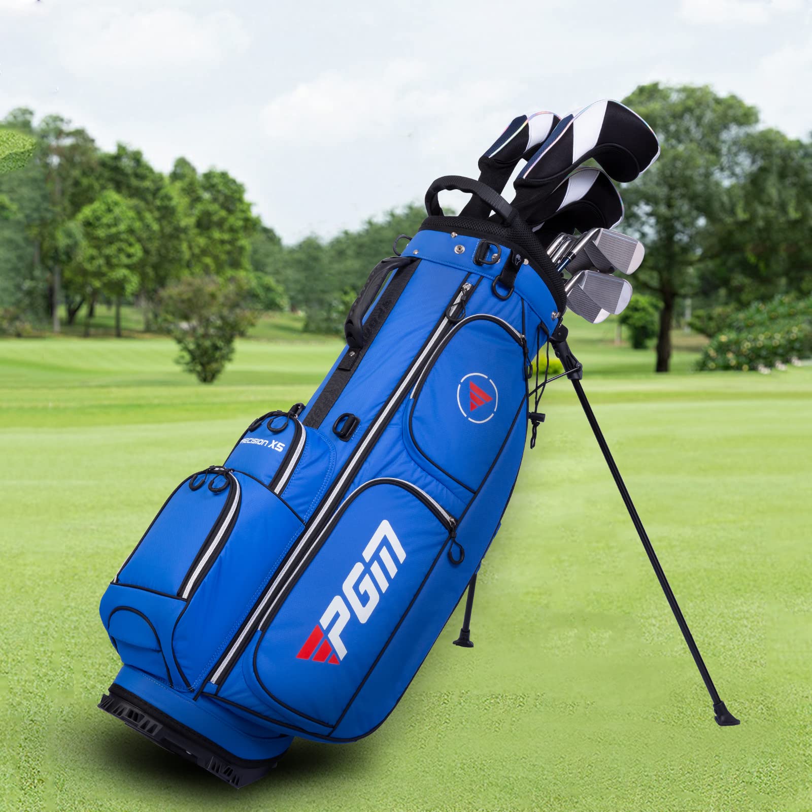 **PGM Golf Stand Bag - Lightweight 5-Way Divider, Waterproof & Durable with Adjustable Strap - Portable Golf Club Cart Bag for Men & Women | Perfect for Driving Range, Course & Travel**