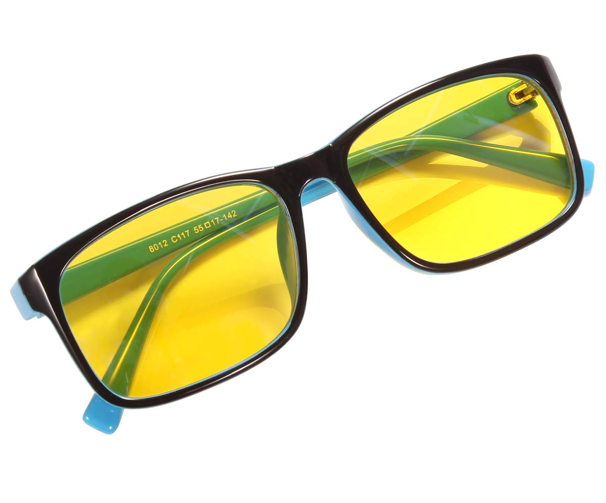 Night Vision Driving Glasses for Women & Men - Anti Glare Blue Light Blocking Computer Glasses with UV Protection - Perfect for Night Driving, Gaming, and Screen Use