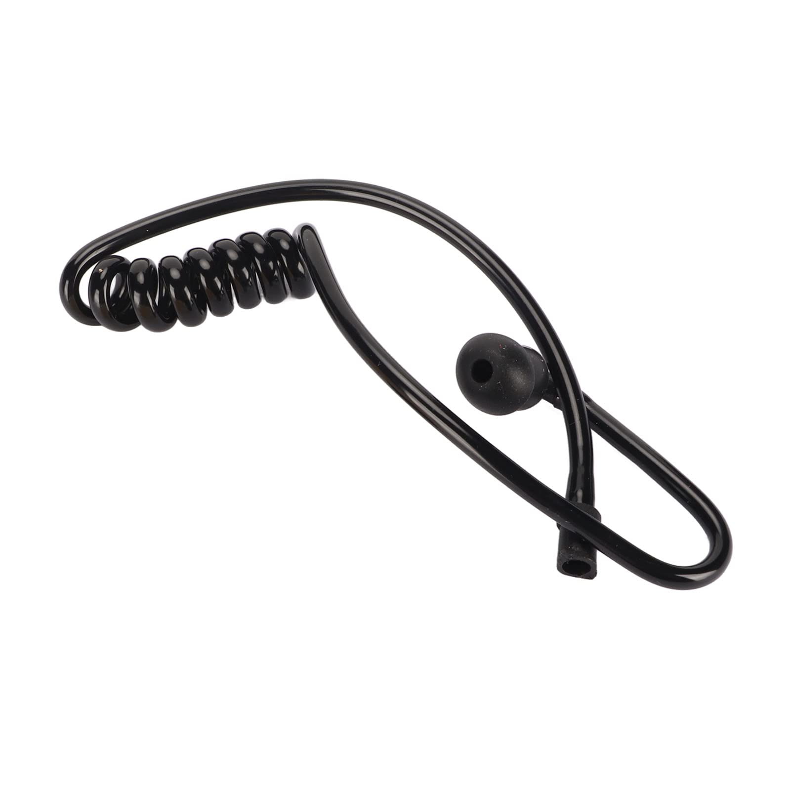 Two Way Radio Headset Replacement Earpiece Coil Tubes - Black Acoustic Tube Coiled Headset Accessory for Motorola, Kenwood Radios | Perfect for Security, Construction & Outdoor Communication