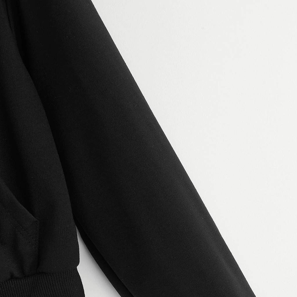 Red Zip Up Hoodie for Women & Teens - COOKI Crop Hooded Sweatshirt, Basic Long Sleeve Pullover, Cropped Sweater Shirt for Girls (Black) | Casual Wear, Street Style, Gym & Lounge Outfits