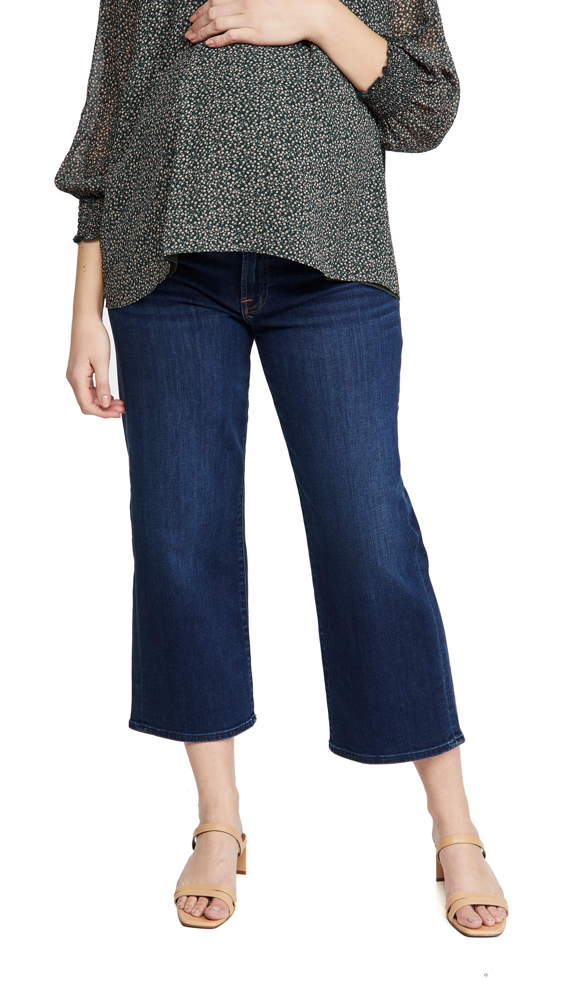 7 For All Mankind Women's Maternity Cropped Jeans - Stretch Denim Pregnancy Pants for Comfort & Style - Perfect for Casual Outings & Maternity Photos