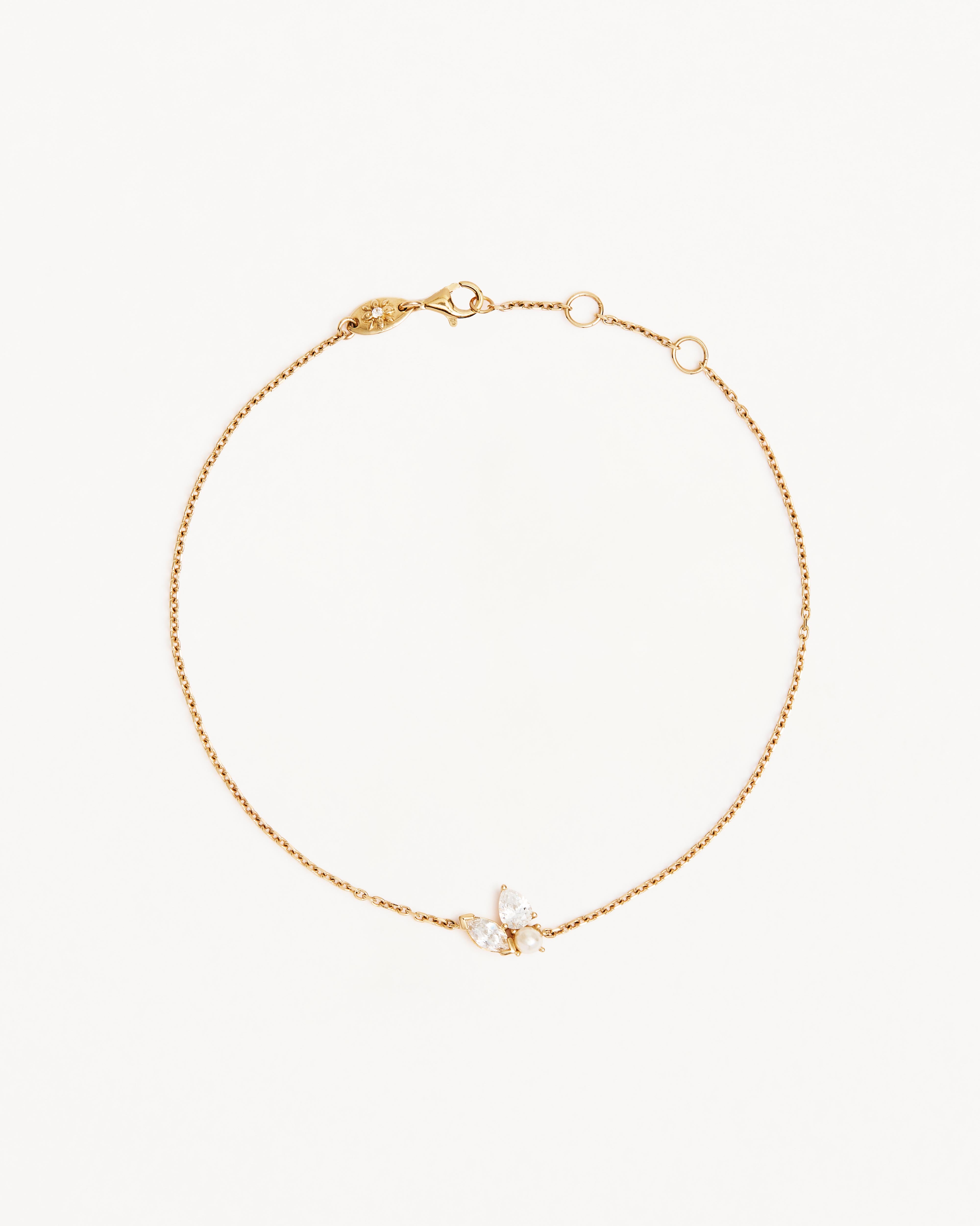 14K Solid Gold Lab-Grown Diamond Bracelet for Women - Elegant Floral Design, Perfect for Weddings, Anniversaries & Special Occasions