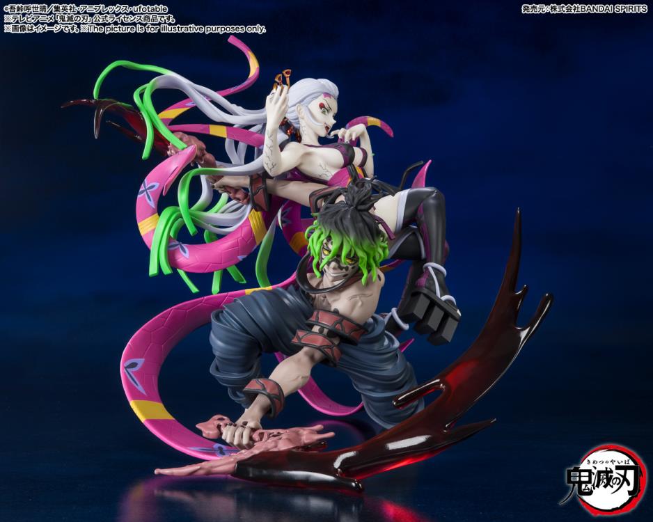 Figuarts Zero Demon Slayer: Kimetsu no Yaiba Daki and Gyutaro Anime Statue - Premium Collectible Figure for Anime Fans, Home Decor, and Gift Giving