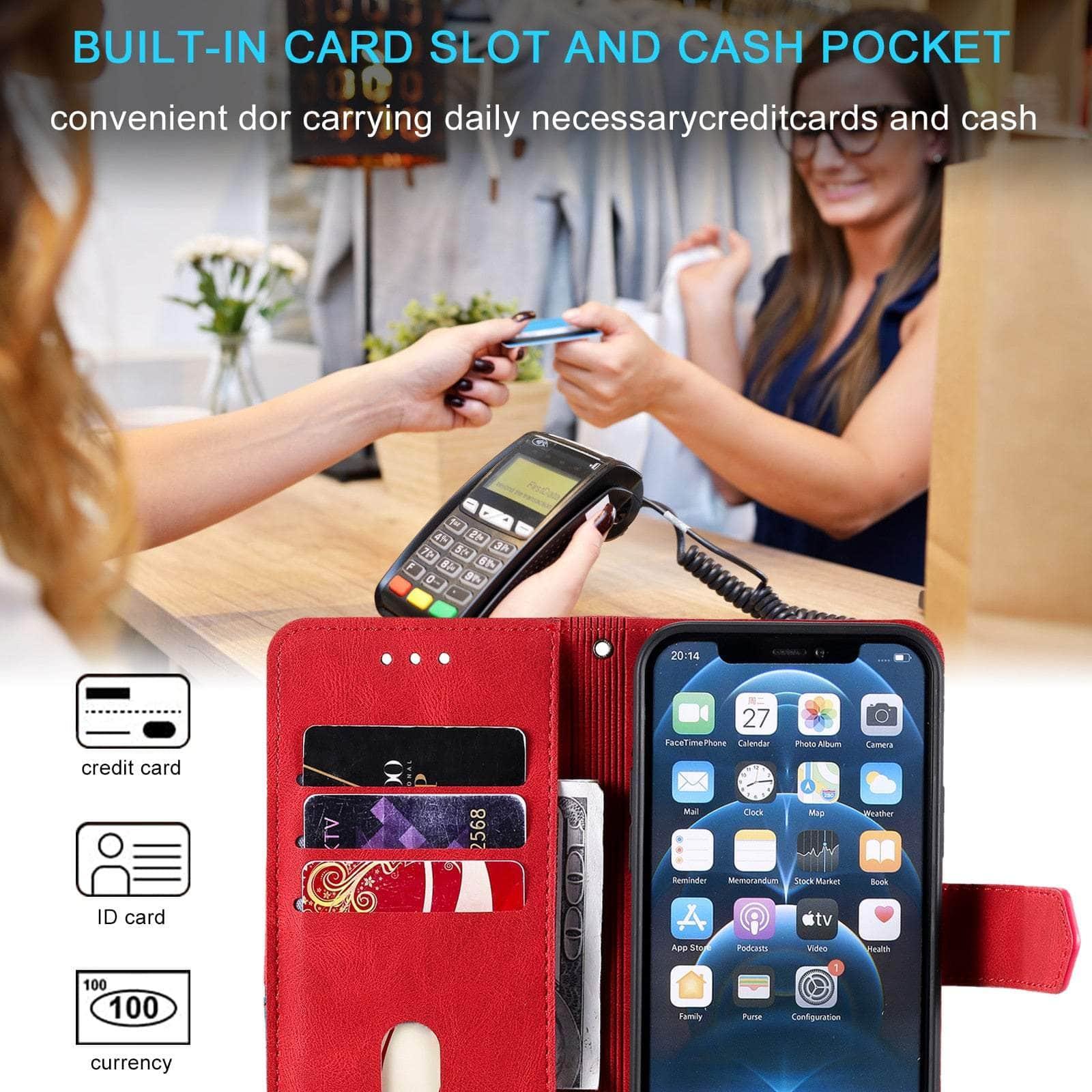 Samsung Galaxy S22 Plus Wallet Case with Card Holder & Kickstand - Slim Protective Cover for Daily Use, Travel & Business (Black)