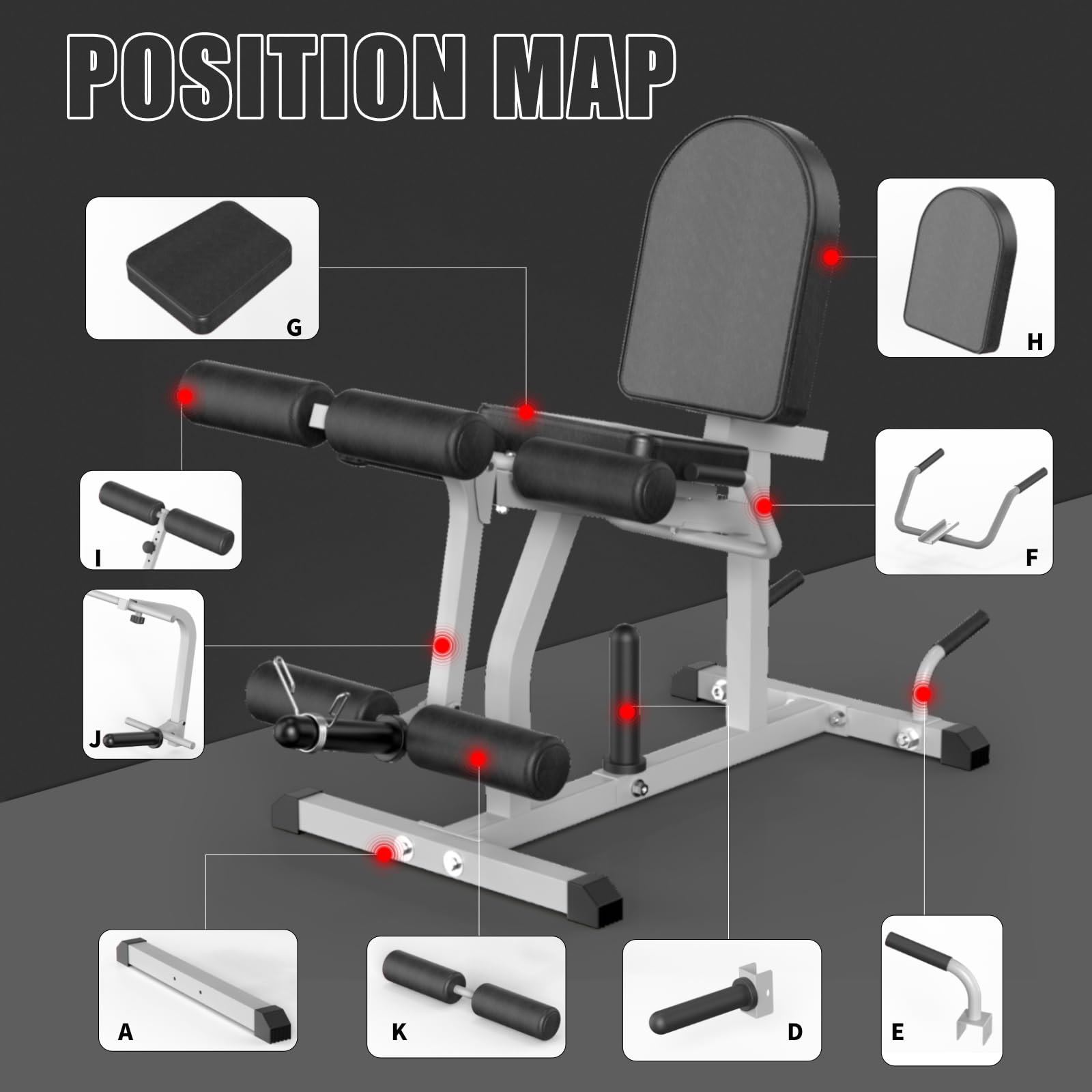 2-in-1 Adjustable Leg Extension and Curl Machine for Home Gym - 660lbs Weight Capacity - Smooth Transition Between Exercises - Perfect for Leg Workouts and Strength Training