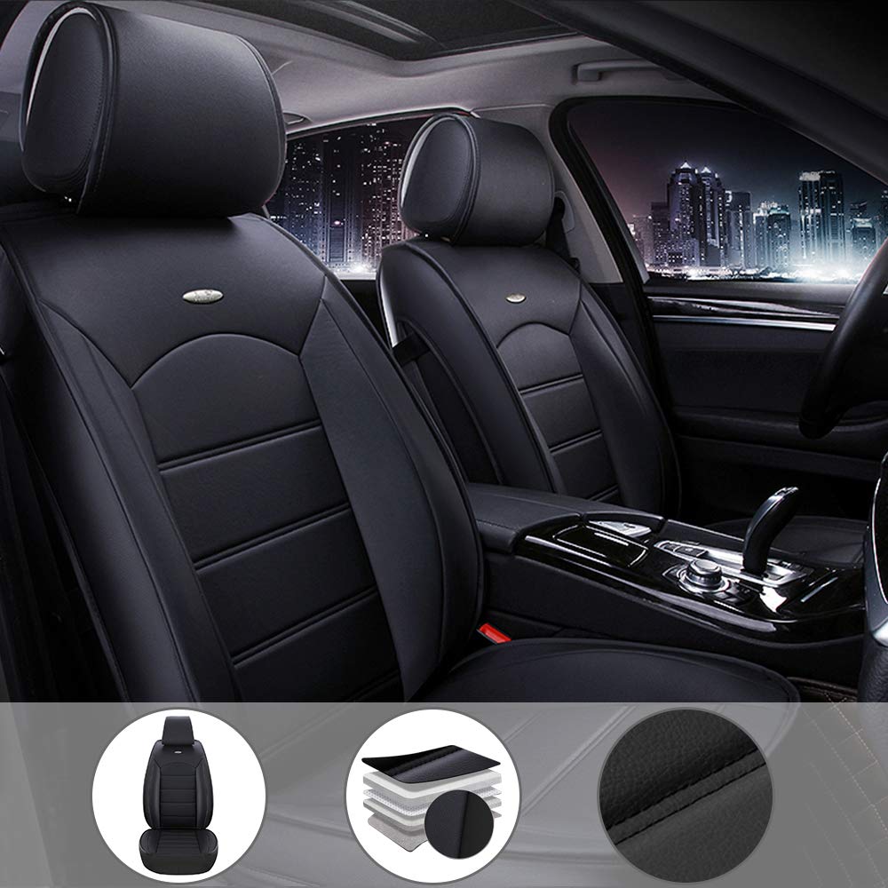 Custom Fit All-Weather Seat Covers for Volkswagen Touareg 2 - 5-Seat Full Set | Waterproof, Durable & Ultra Comfortable Black Car Seat Protectors | Perfect for Road Trips, Daily Commutes & Outdoor Adventures