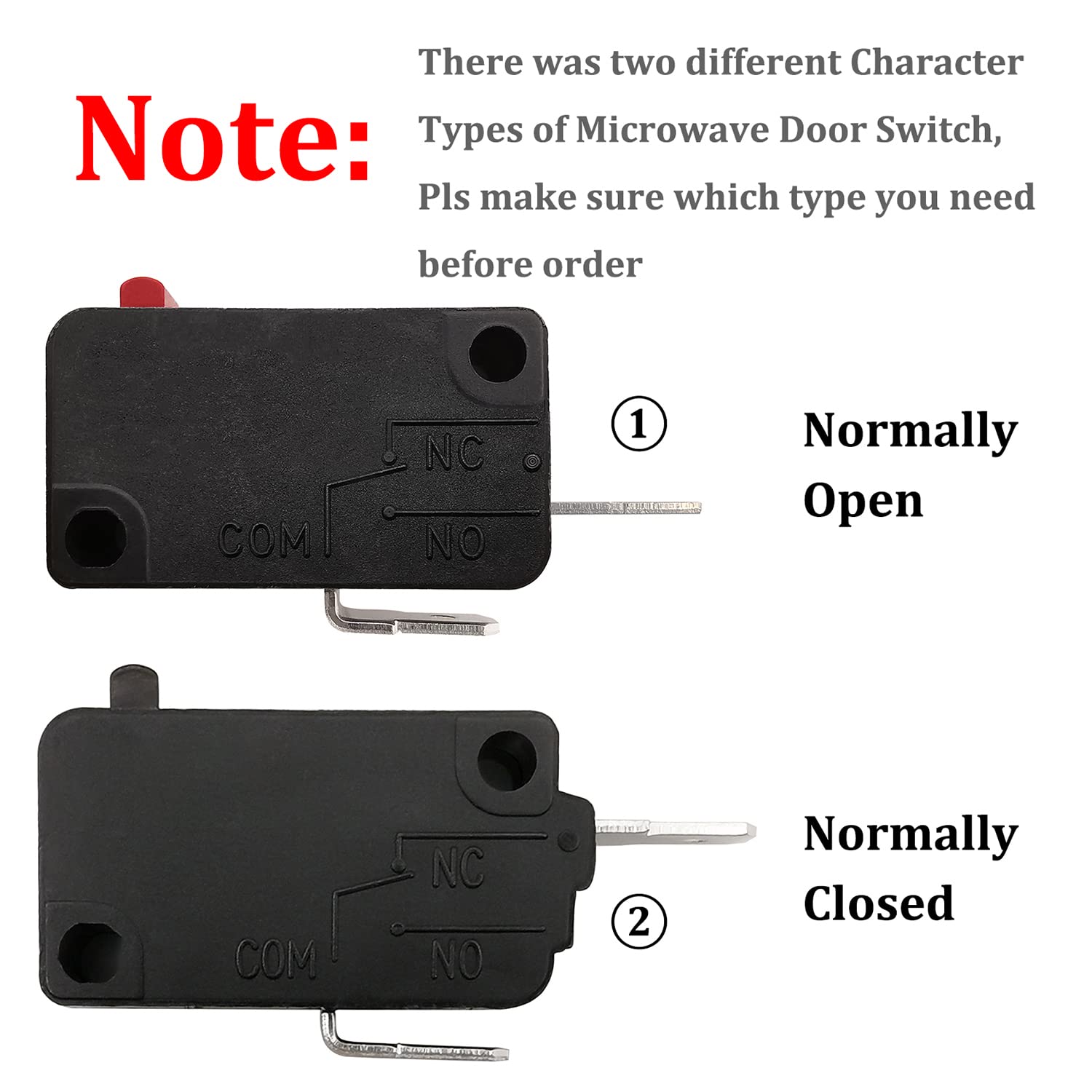 KW3AT-16 Microwave Oven Door Switch Replacement Part - 16A 125VAC, Compatible with KW3A-16, Normally Closed (1Pc) - Perfect for Microwave Repair & Maintenance at Home