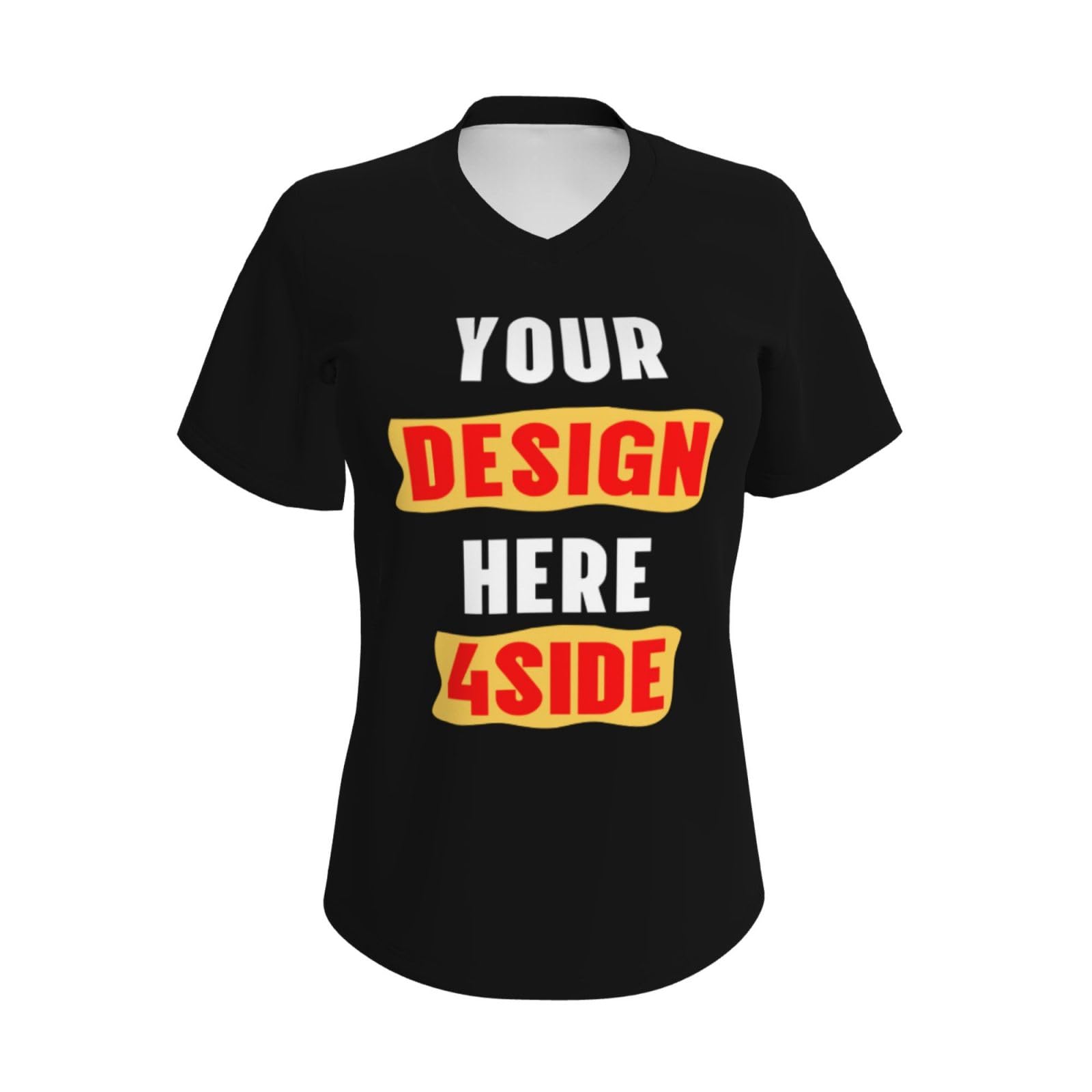 Custom V-Neck T-Shirts for Women - Personalized & Unique Design Your Own Shirt - Soft & Comfortable Fit for Casual Wear, Gifts & Events
