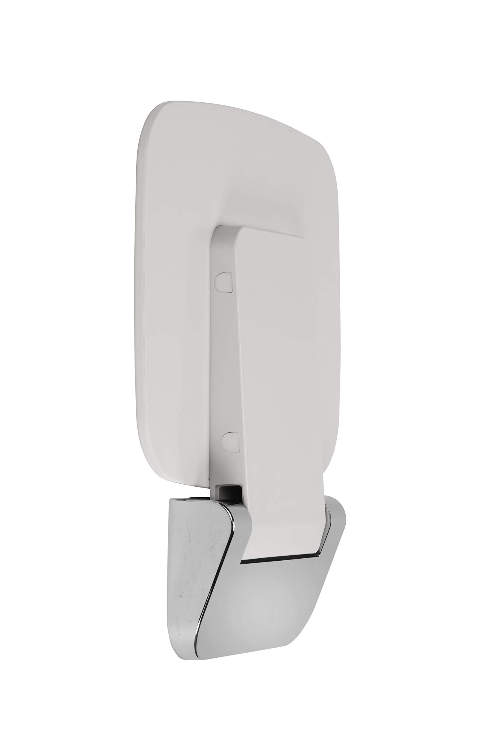 Croydex White & Chrome Shower Seat - Adjustable Bath Bench for Elderly & Disabled - Non-Slip Bathroom Safety Stool for Shower & Bathtub Use