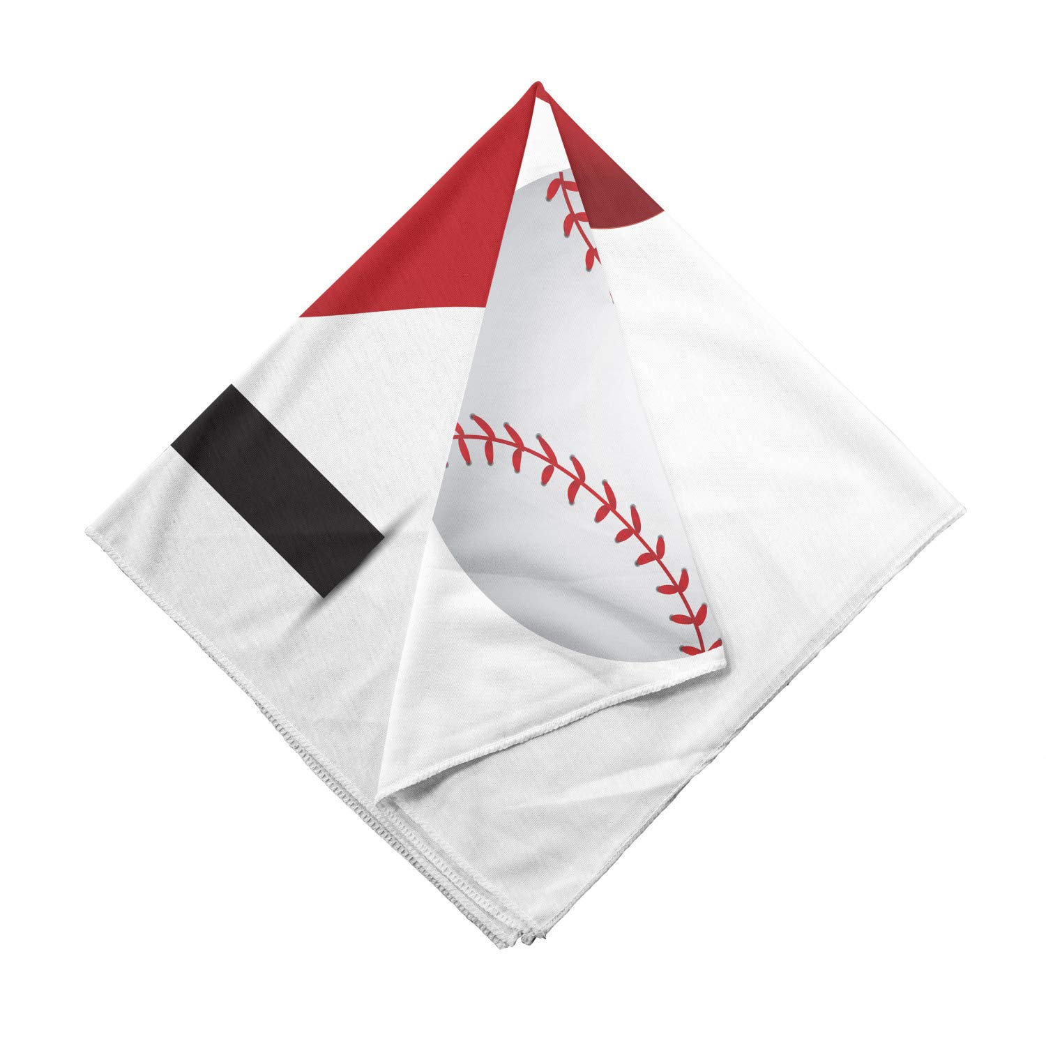 Ambesonne Sports Bandana - Baseball Heart Design Unisex Head & Neck Scarf for Men Women - Perfect for Baseball Games, Outdoor Sports & Casual Wear