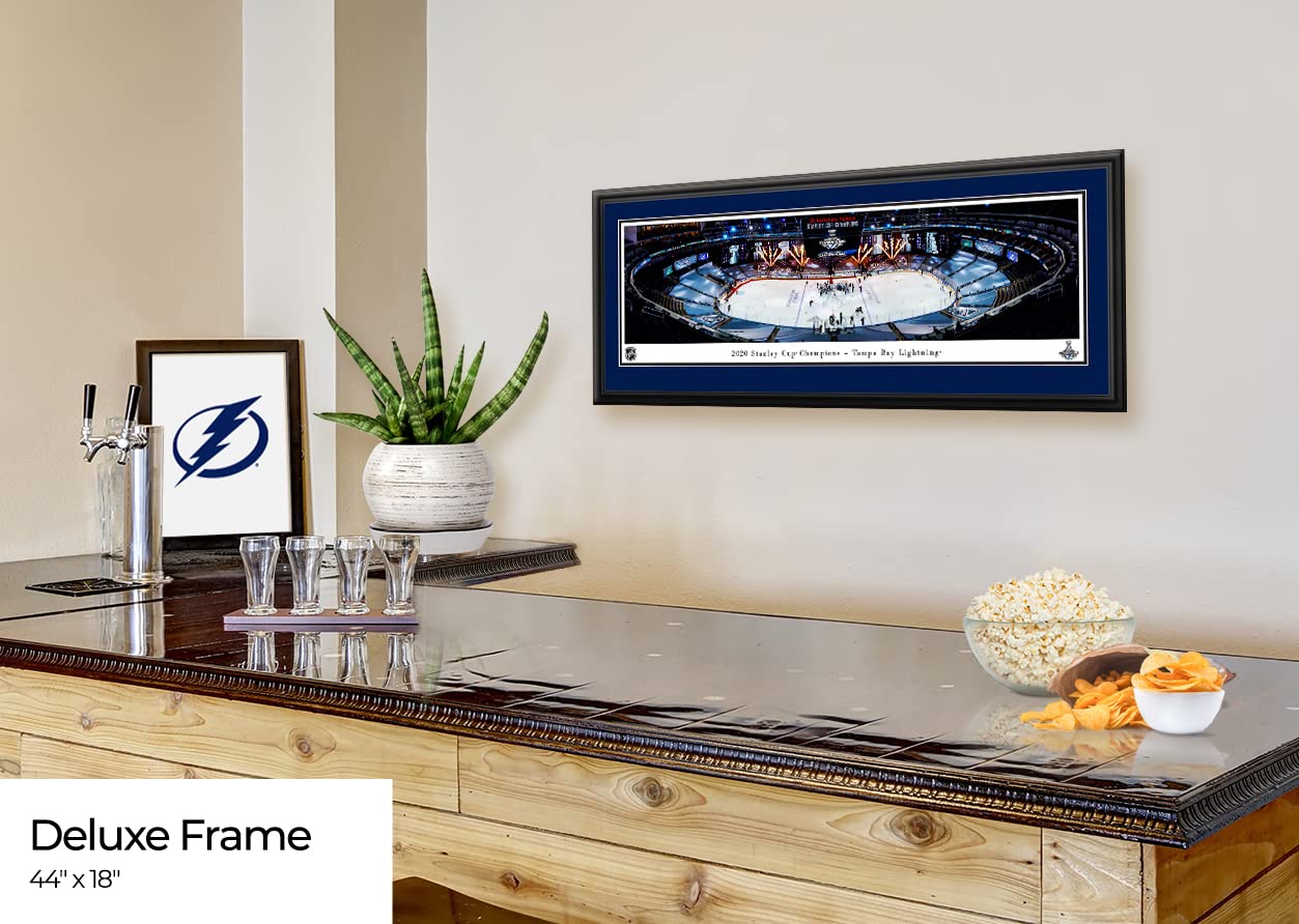 Tampa Bay Lightning 2020 Stanley Cup Champions Panoramic Poster & Framed Picture - Premium Hockey Wall Art for Home, Office & Man Cave Decor