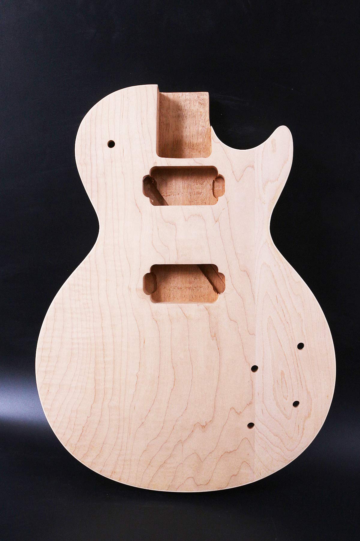 Unfinished Les Paul Electric Guitar Body - Mahogany with Maple Cap, Bolt-On Neck for DIY Guitar Builders | Perfect for Custom Guitar Projects & Repair Kits