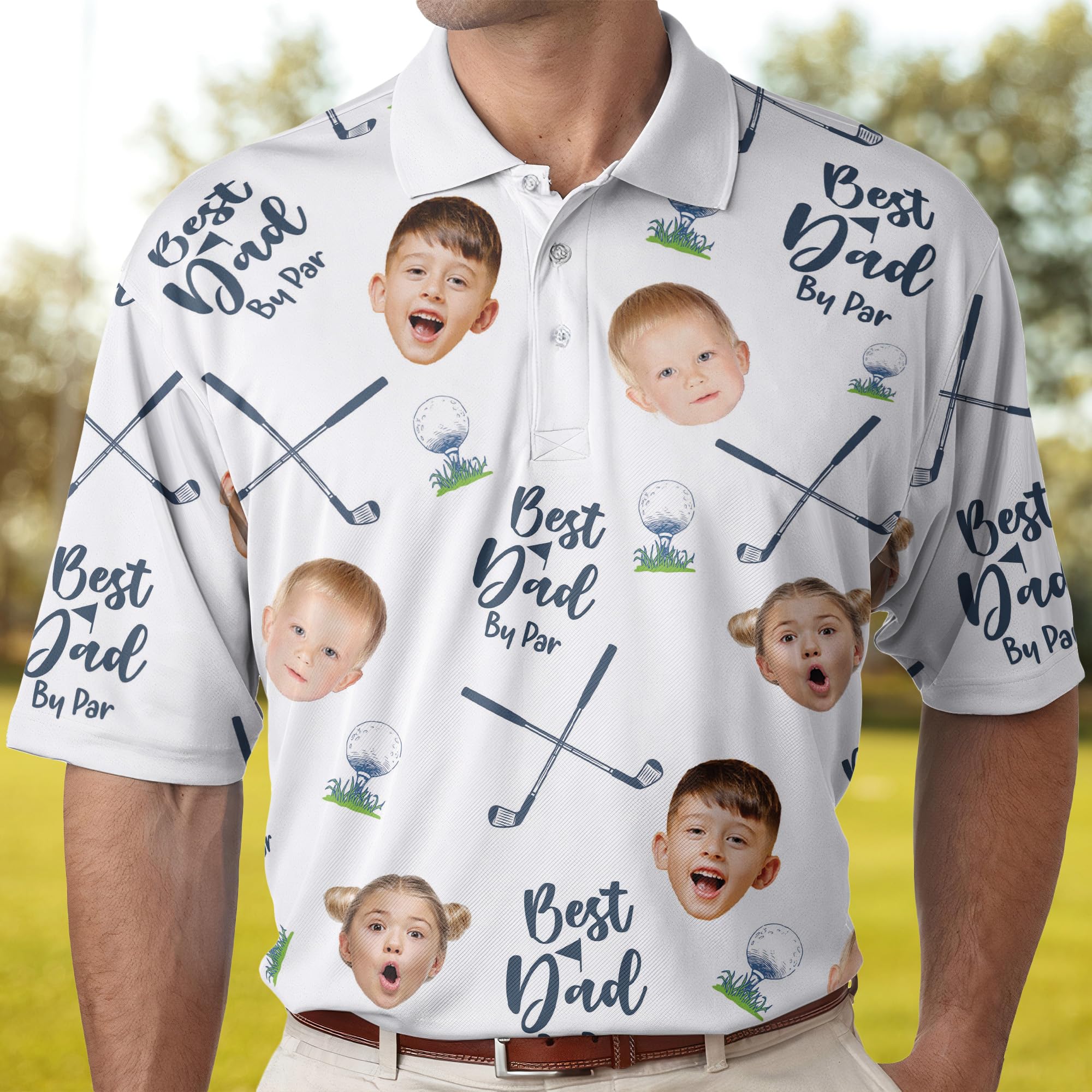 Custom Personalized Men's Golf Shirt | Best Dad Golf Polo for Golf Lovers | Unique Father's Day Gift for Golfers | Perfect for Golf Tournaments & Father's Day Celebrations