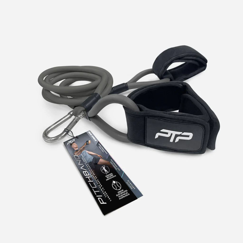 PTP Pitchband Ultimate Grey - High-Performance Resistance Band for Strength Training, Yoga, and Physical Therapy | Ideal for Home Workouts, Gym, and Rehabilitation