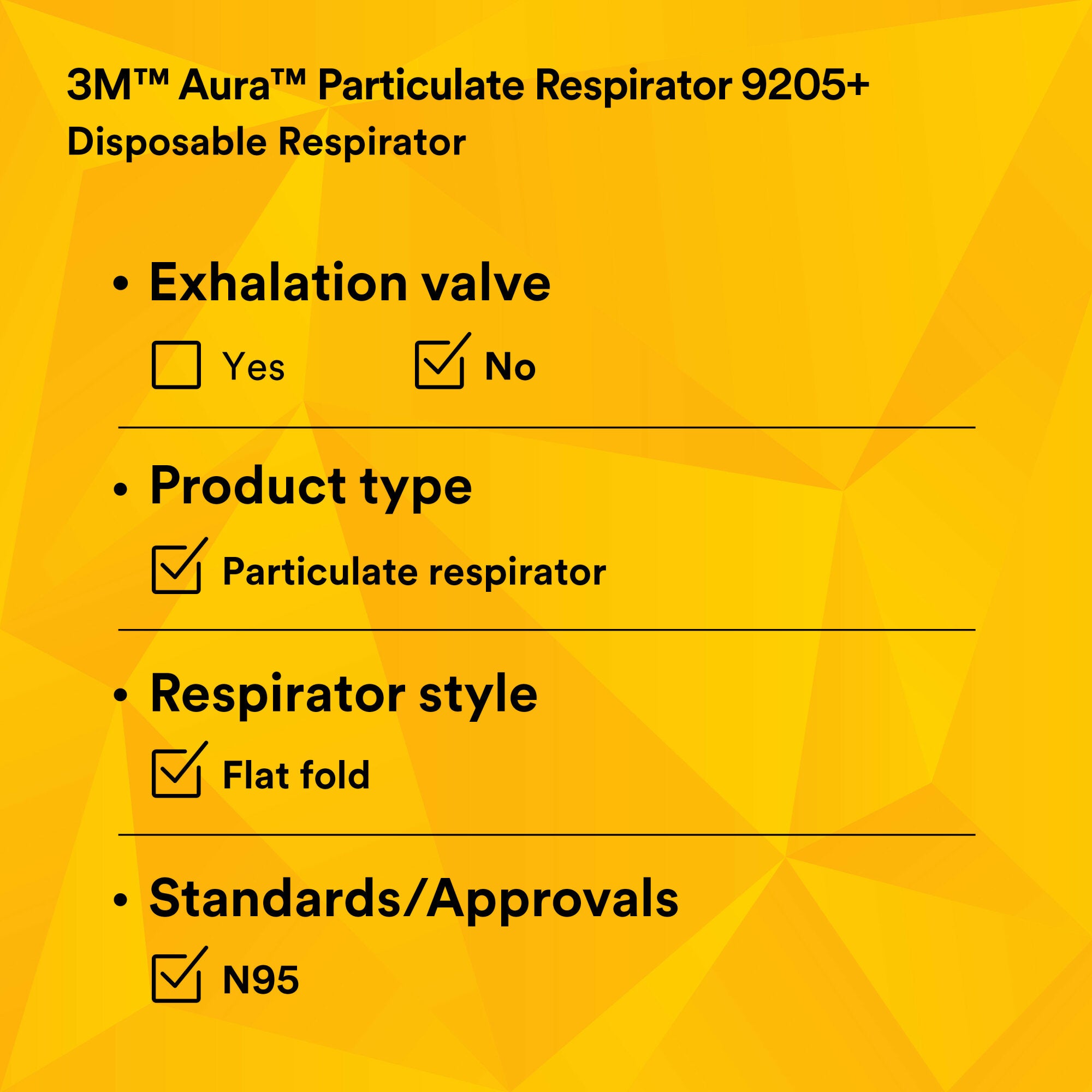 3M Aura Particulate Respirator 9205+ N95 Masks - 20 Pack, NIOSH Certified for Dust, Pollen & Airborne Particles Protection - Ideal for Construction, Woodworking & Home Improvement Projects