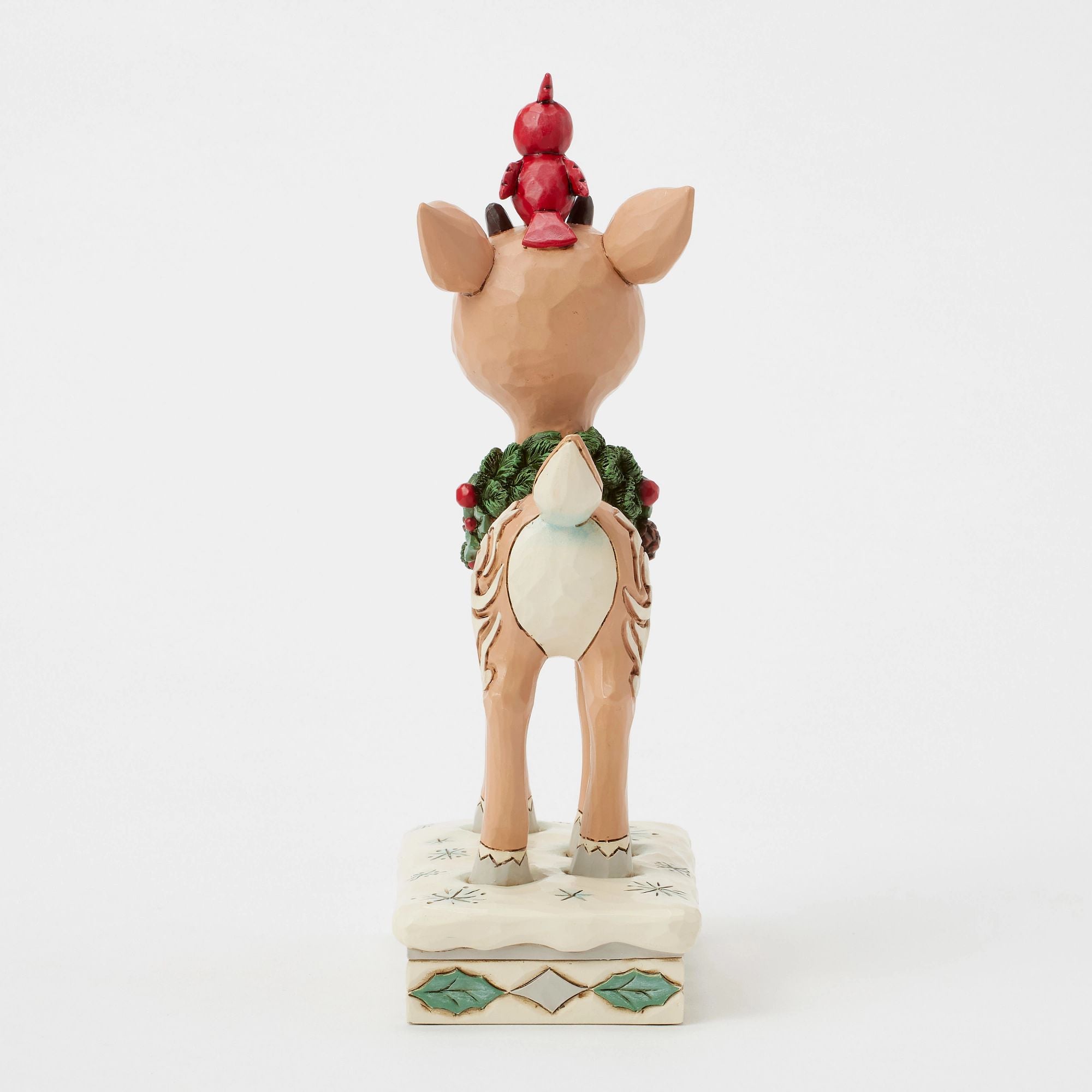 Woodland Rudolph with Red Bird - Handmade Christmas Decoration for Holiday Tree & Home Decor - Perfect for Festive Gifts & Winter Wonderland Displays