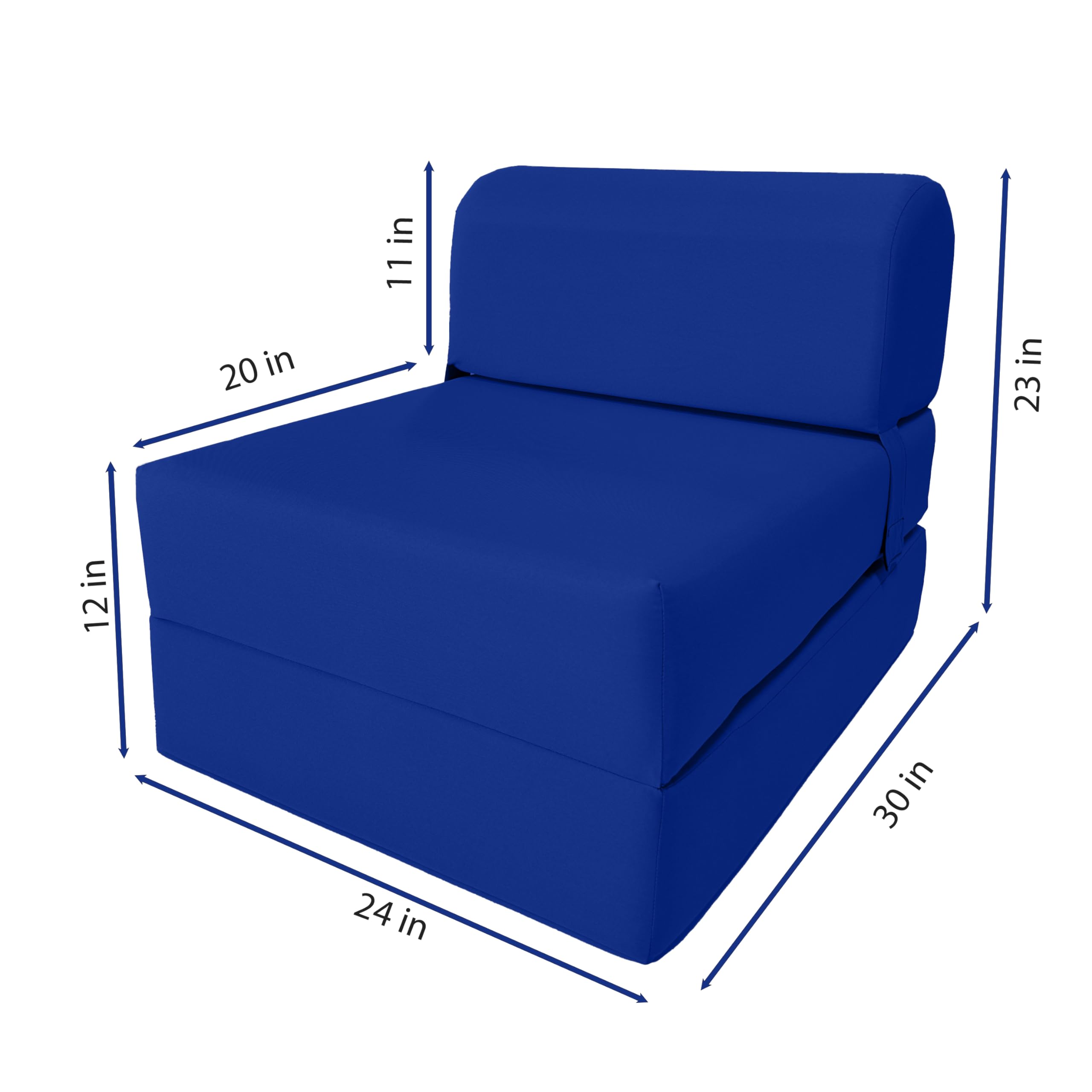 D&D Futon Furniture Sleeper Chair Folding Bed - Convertible Studio Sofa Guest Bed with High Density Foam Mattress (70
