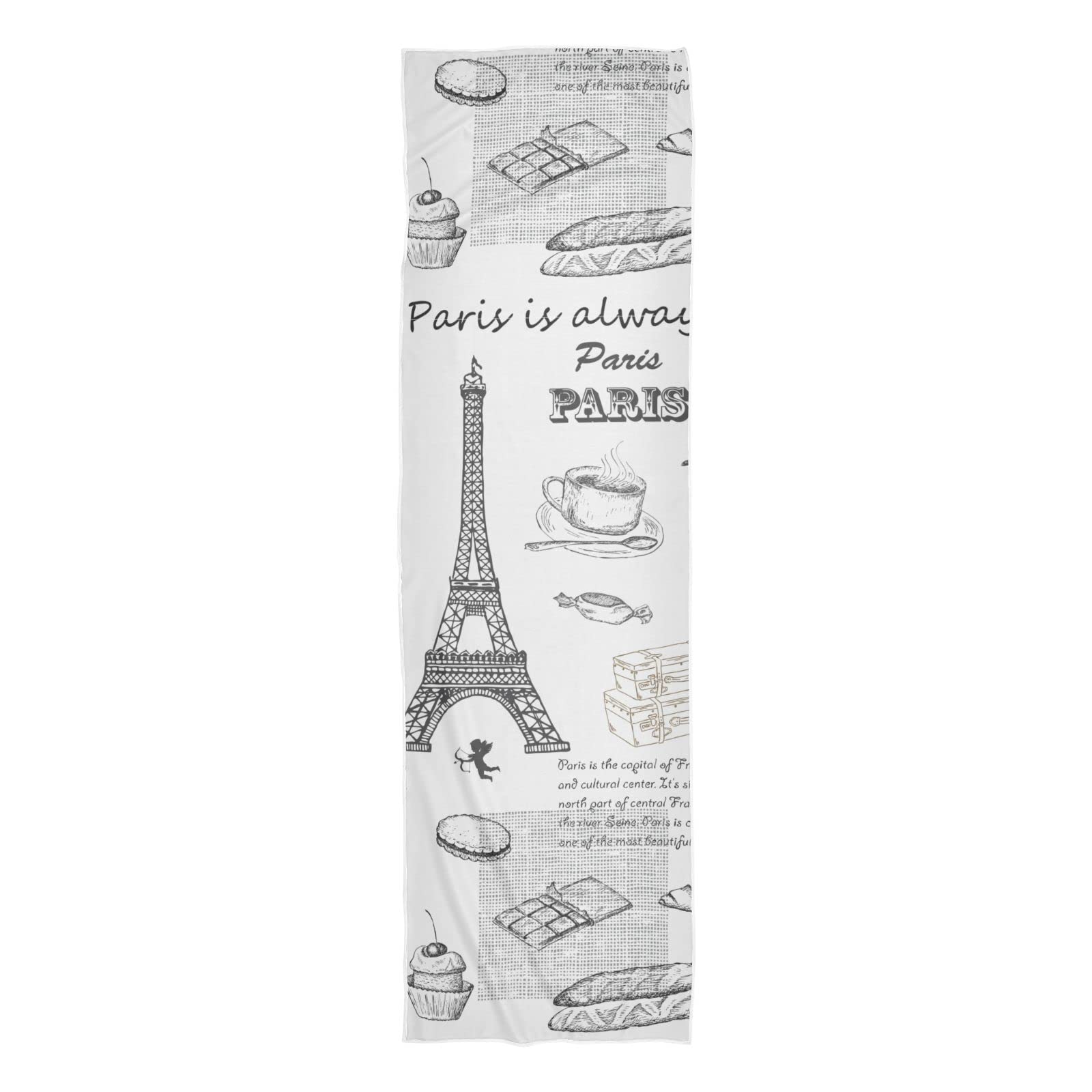 Cooling Sports Towel - Quick Dry, Breathable & Lightweight Workout Towel for Gym, Running & Outdoor Activities - Vintage Eiffel Tower Design