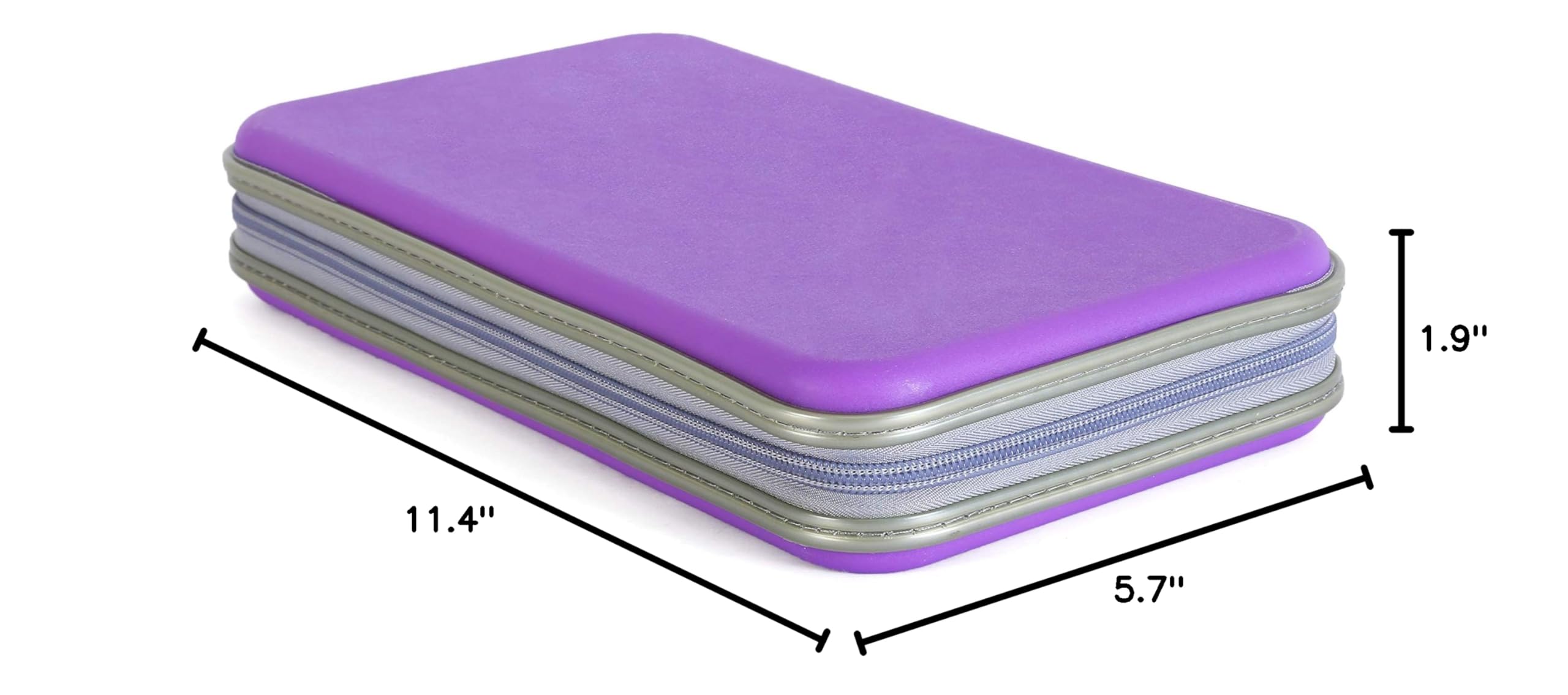 72-Capacity Hard Plastic CD/DVD Wallet Binder - Portable Storage Case for Music, Movies & Data (Purple) - Perfect for Travel, Home Organization & Media Collections