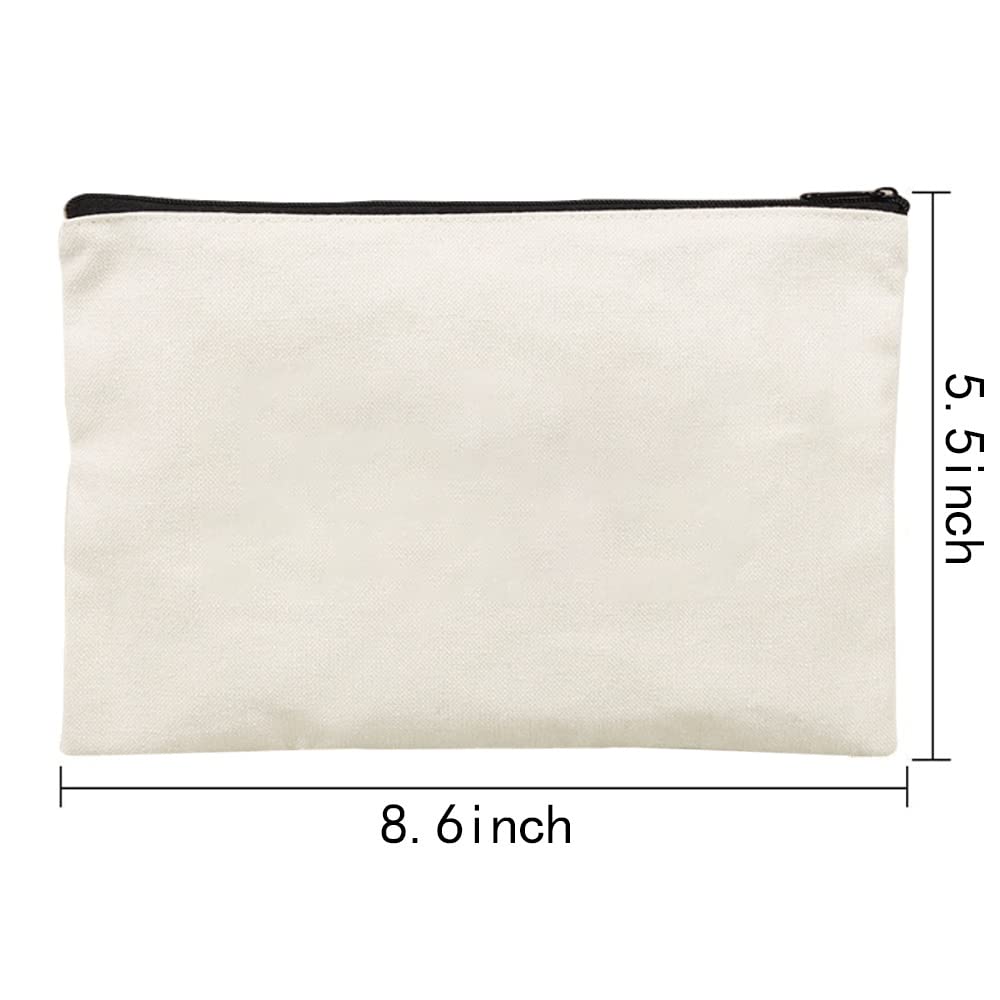 Teacher Printed Zip Canvas Pouch - Waterproof Makeup Bag for Travel & Daily Use | Cosmetic Organizer, Toiletry Bag, Bridesmaid Gift, Pencil Case, Wash Bag & Coin Purse | Perfect for School, Work, Travel & Bridal Party Essentials