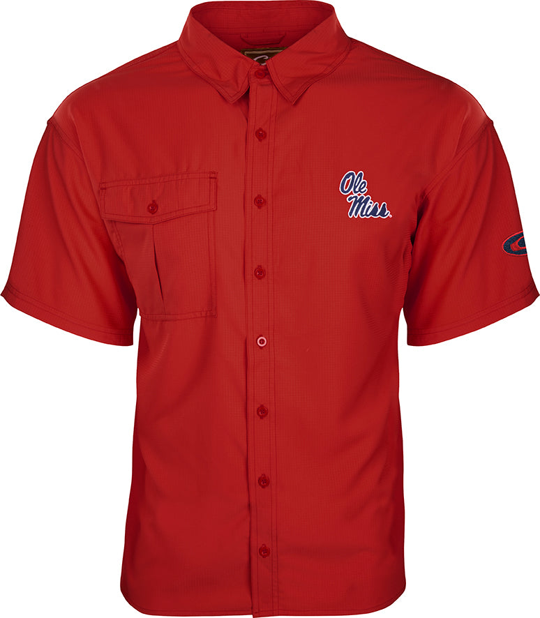 Ole Miss Short Sleeve Flyweight™ Shirt - Lightweight & Breathable for Summer, Sports & Casual Wear