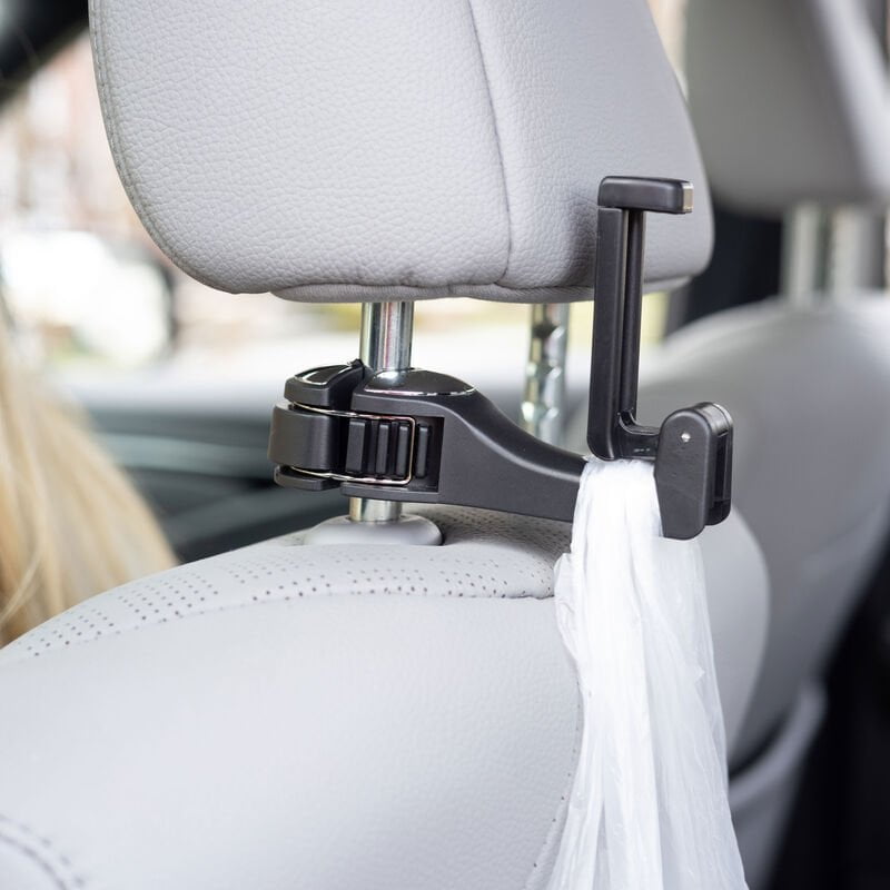 Travelon Car Headrest Hook & Phone Holder - Secure Phone Mount for Road Trips, Commuting & Travel Accessories