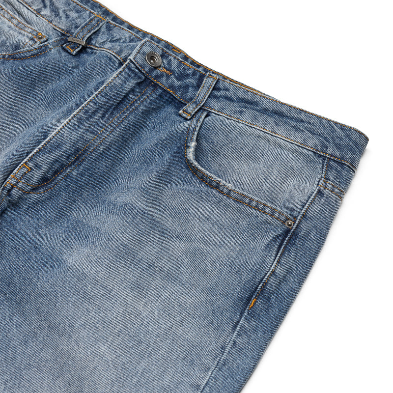 Flaneur Straight Leg Jeans for Women - Classic Blue Denim Pants, High Waist Slim Fit, Comfortable Stretch - Perfect for Casual Wear, Office & Everyday Outfits